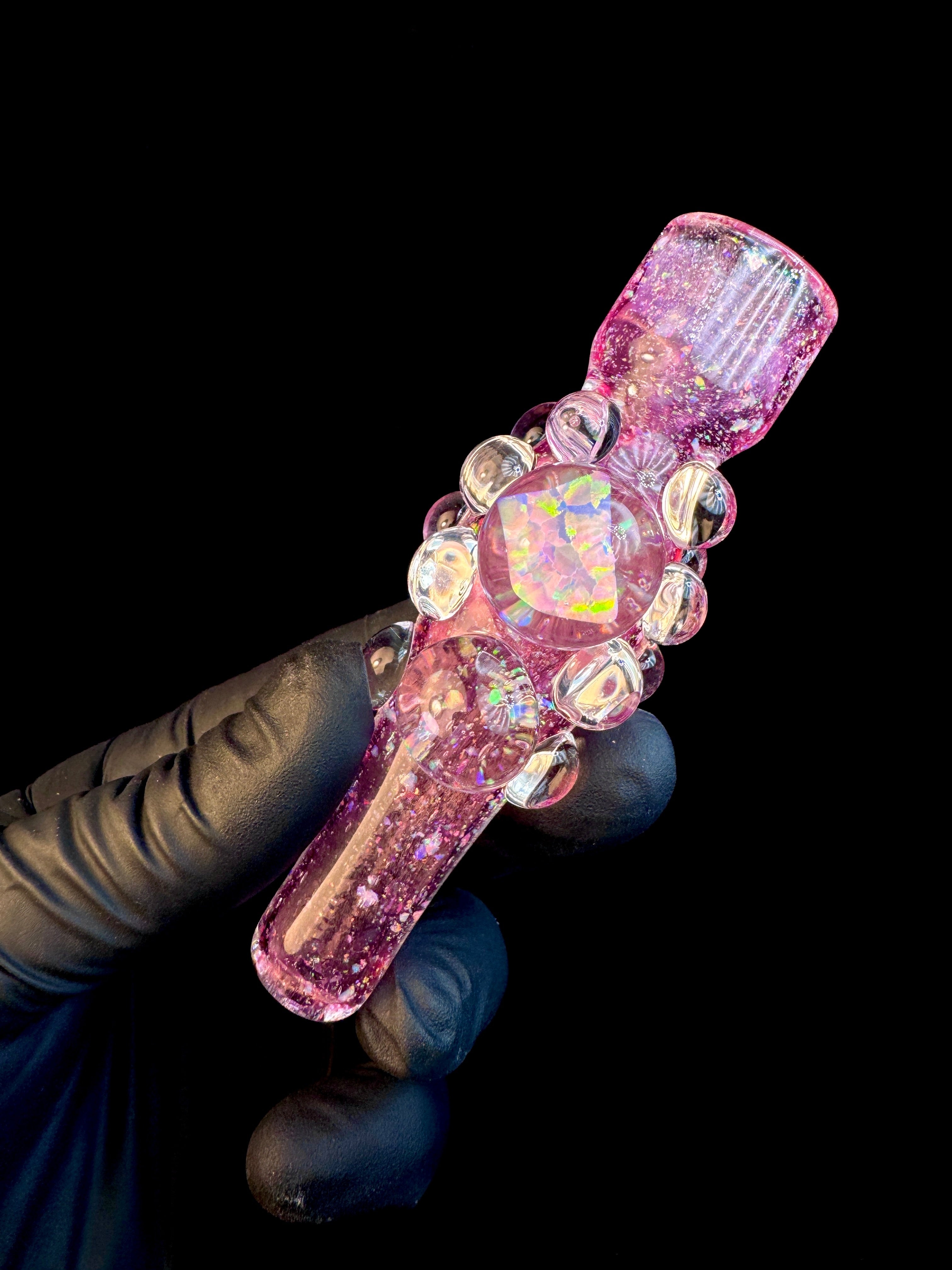 Fusia Icy White Satin cropal opal chillum