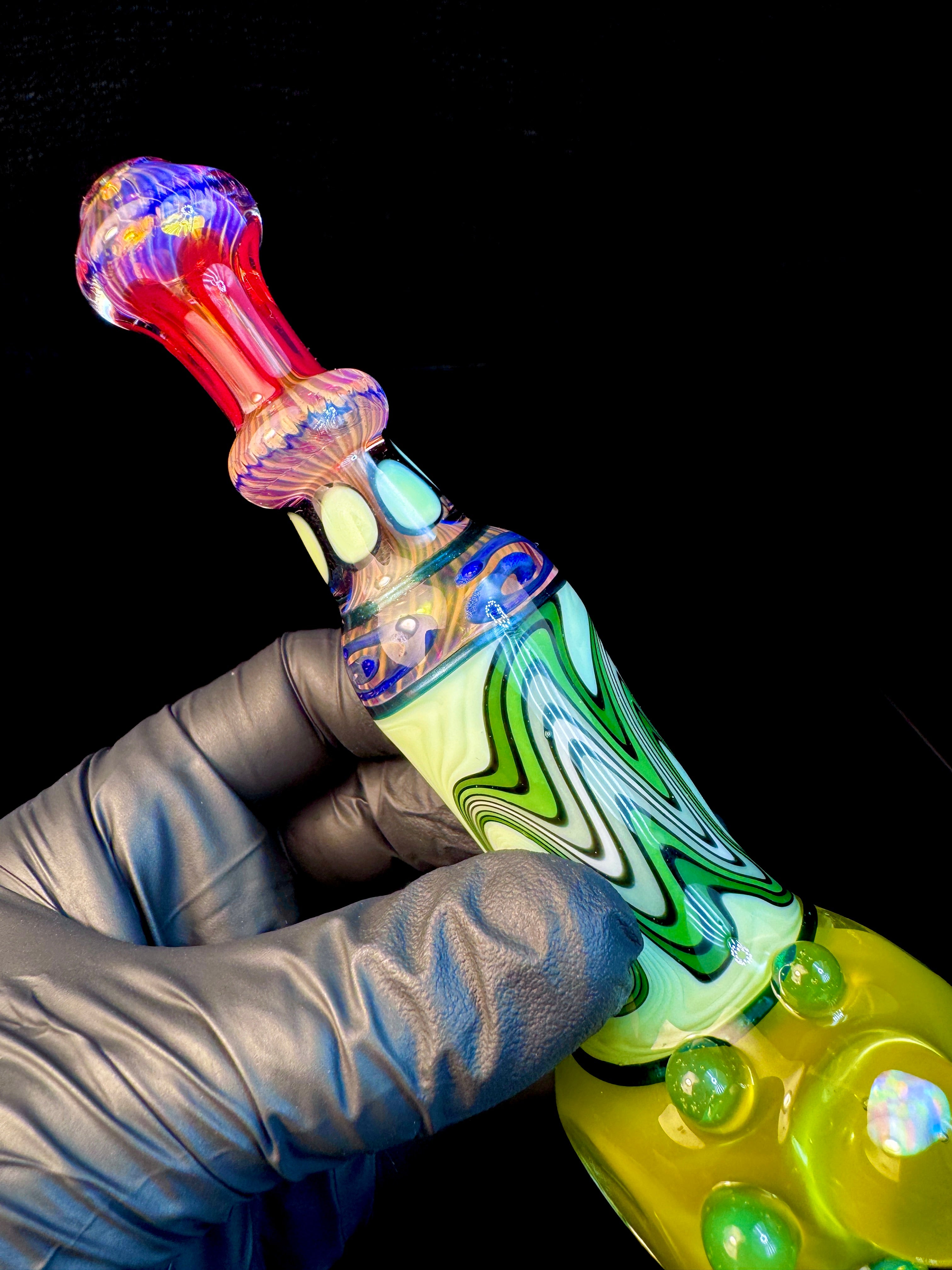 Wigwag fumed opal pipe