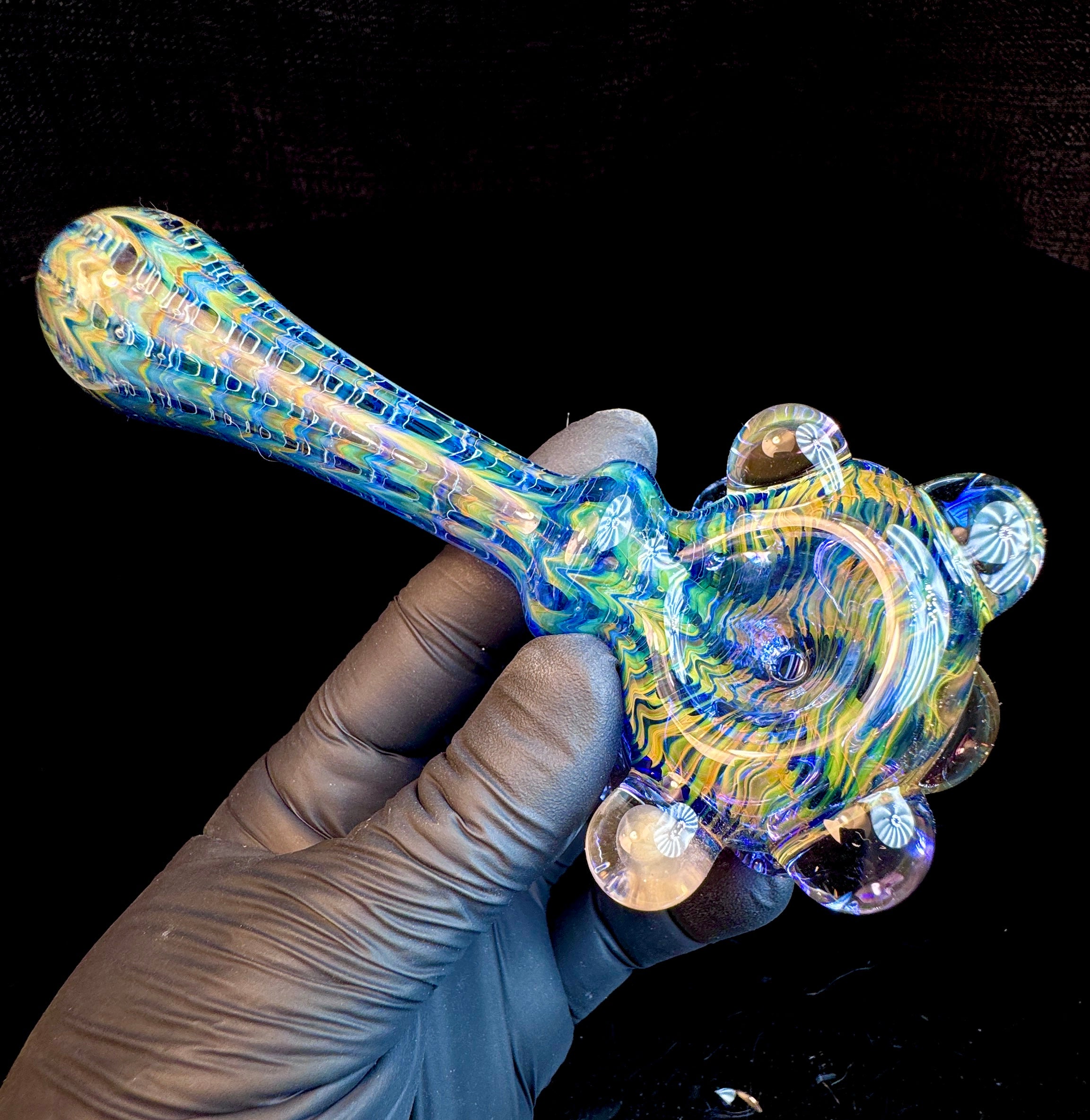 Electric blue Dark web x mushroom pipe