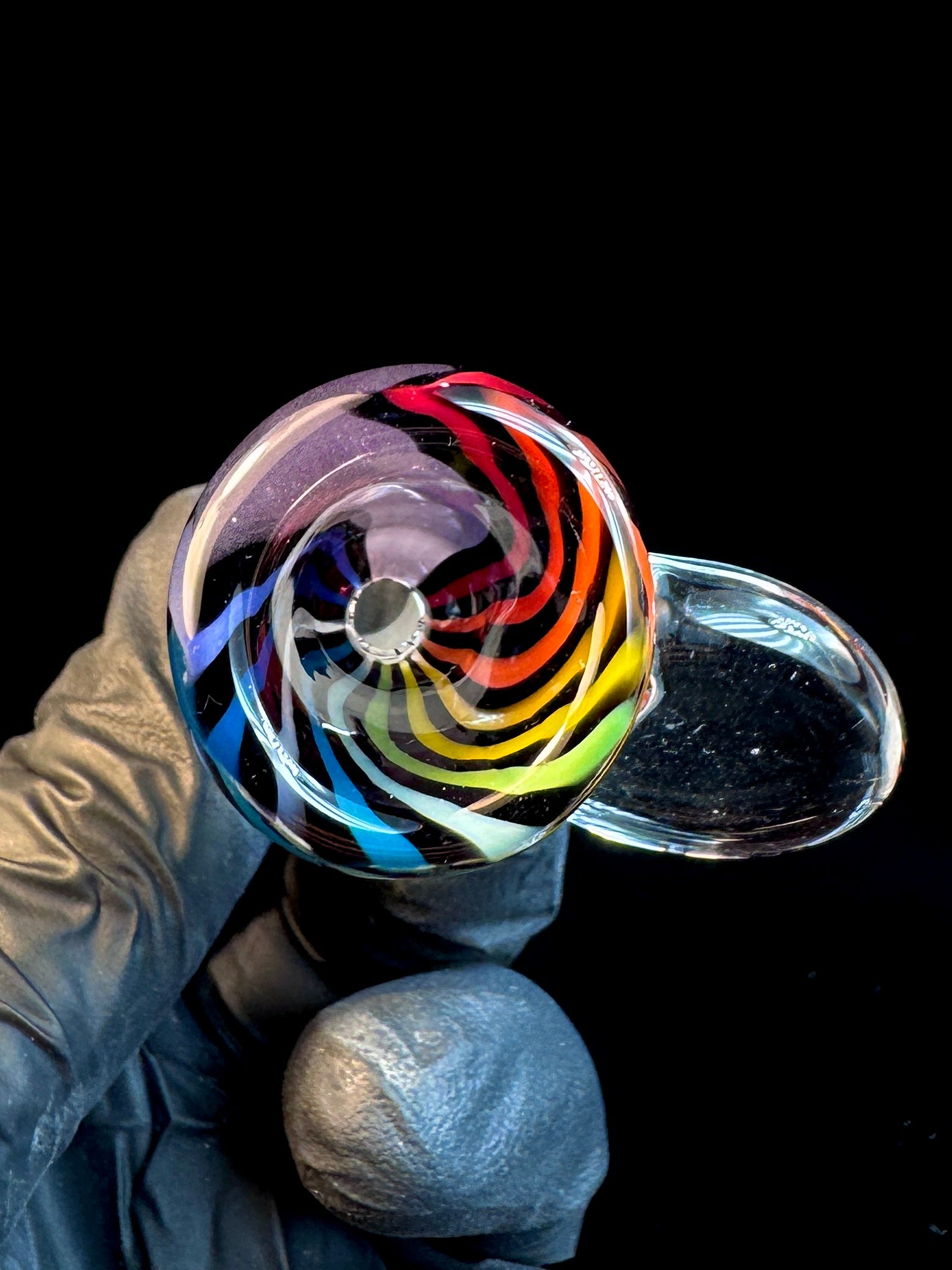 14mm Plum rainbow martini bowl