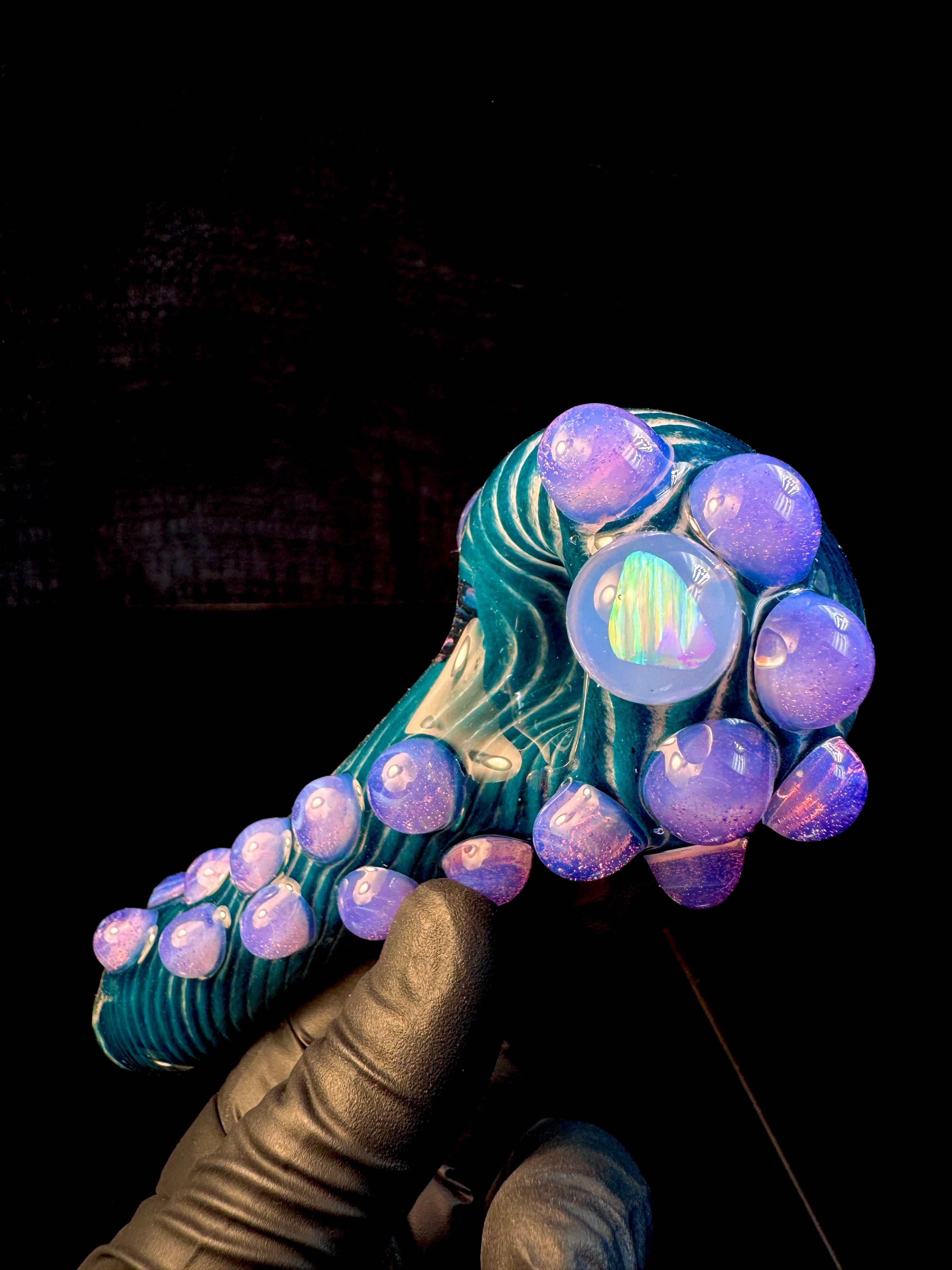 Blue spruce x star white Striped Opal Pipe