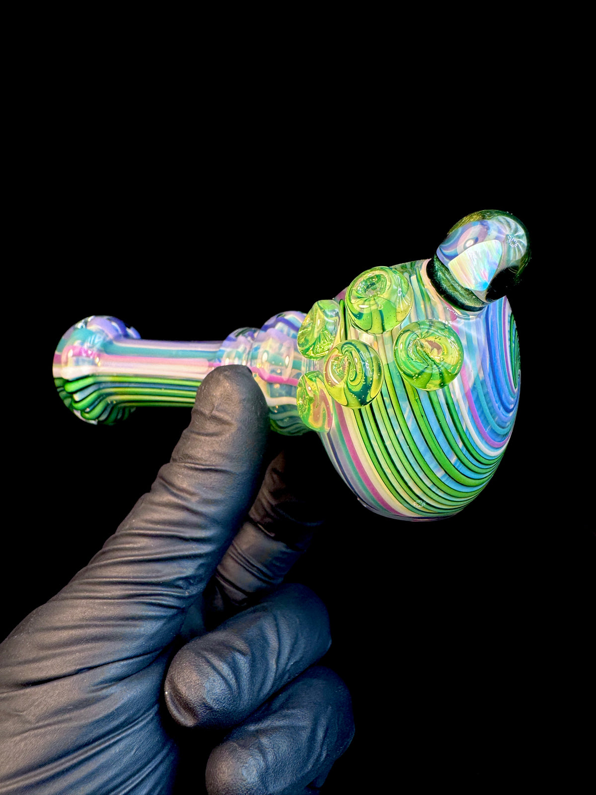 Fumed linework opal spoon