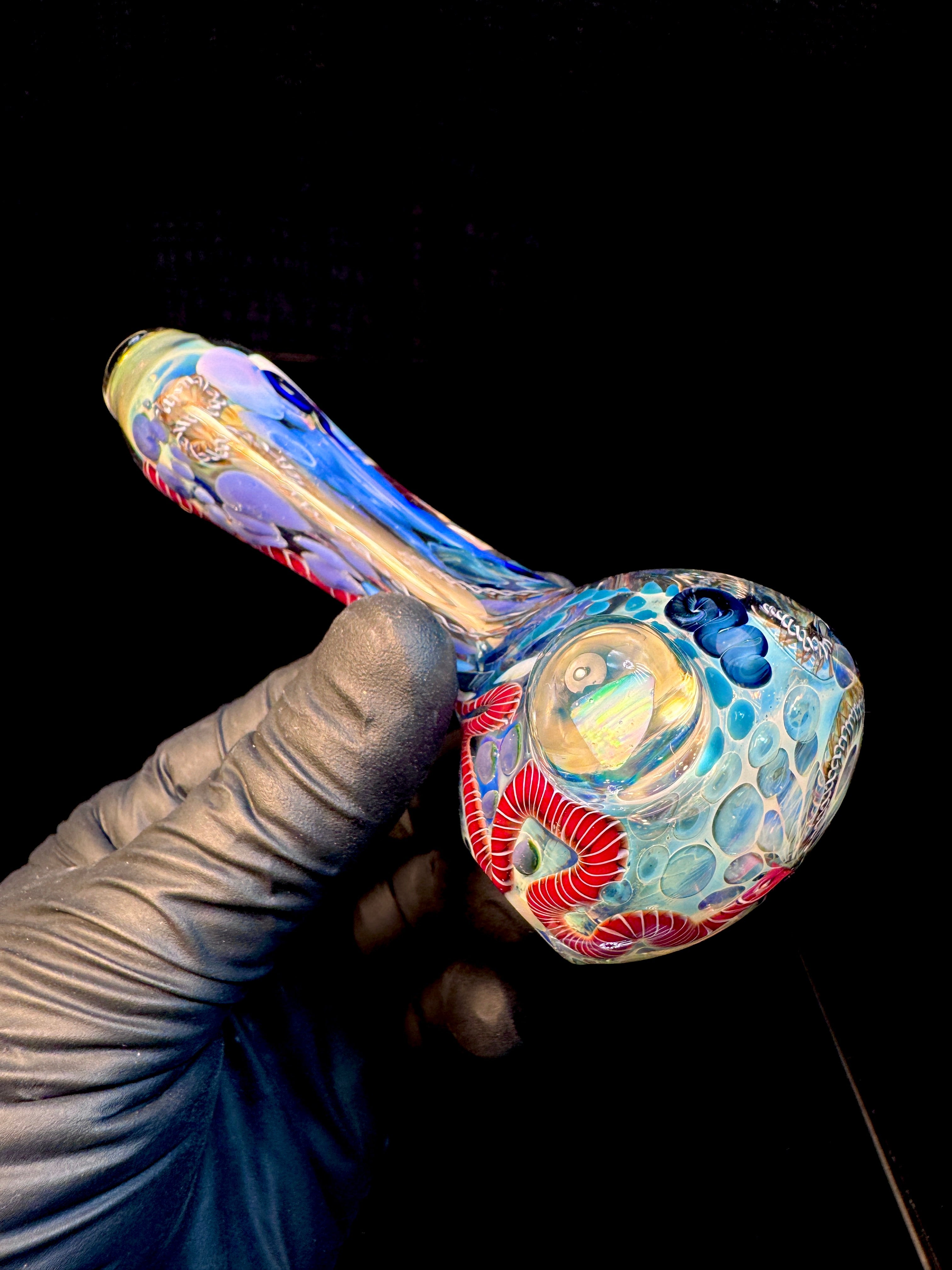 Silver Cane fume opal spoon