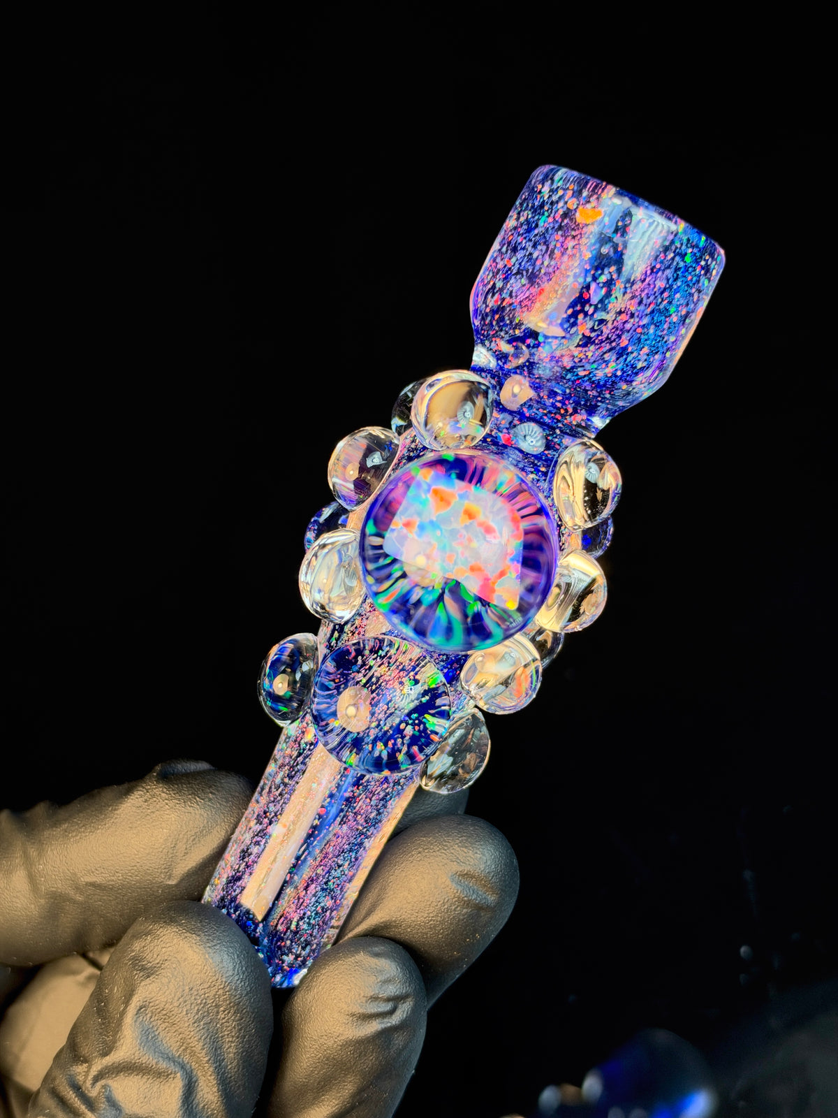 Rainbow Dichro Crushed Opal Chillum