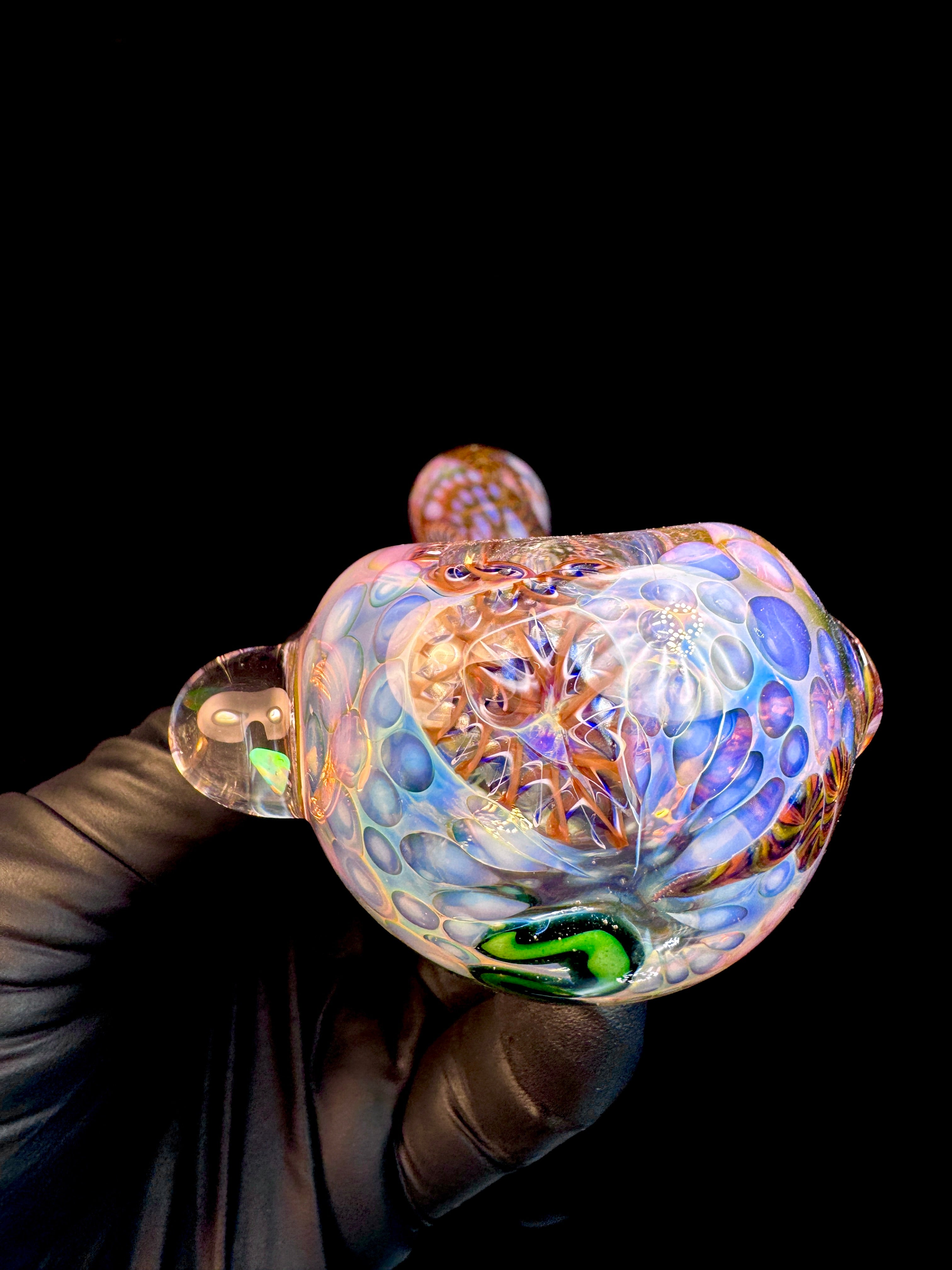 Gold Cane fumed opal spoon
