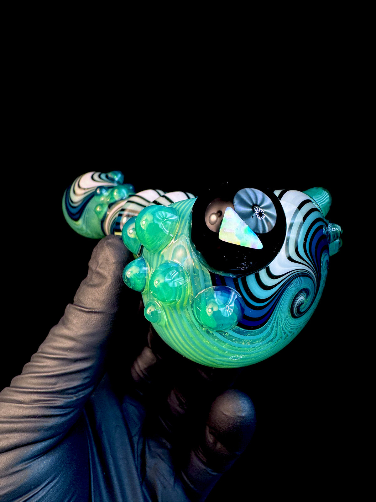 Twisted Glass opal pipe