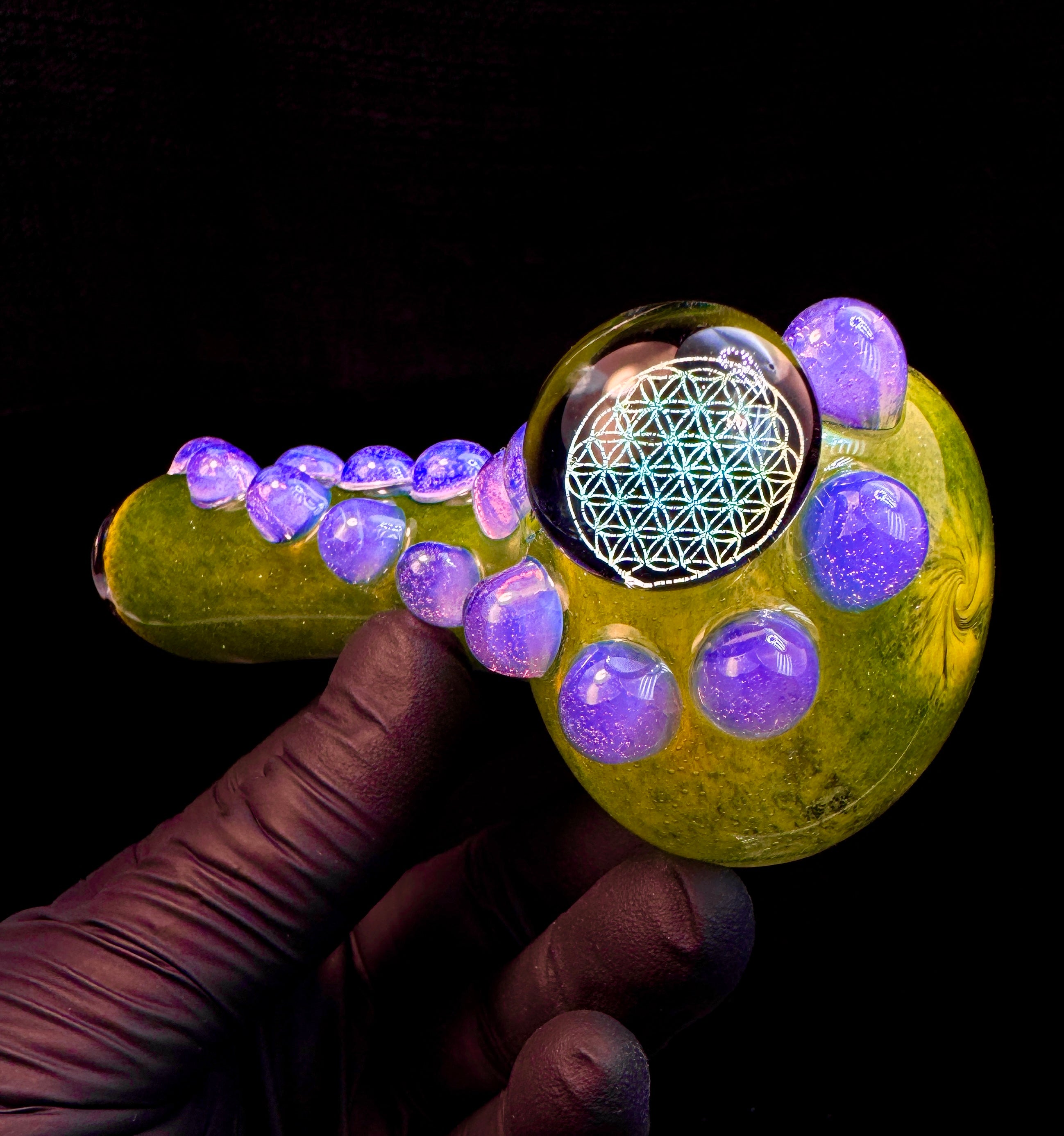 Sacred geometry dichroic pipe