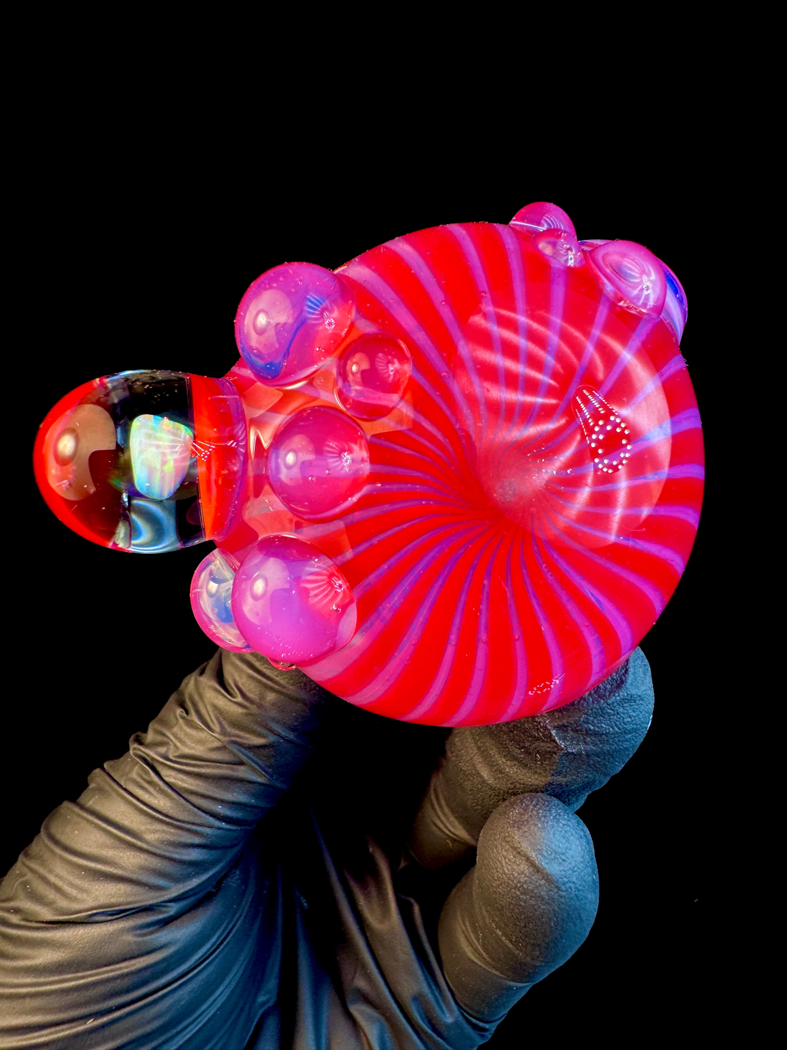 Twisted candy striper opal pipe