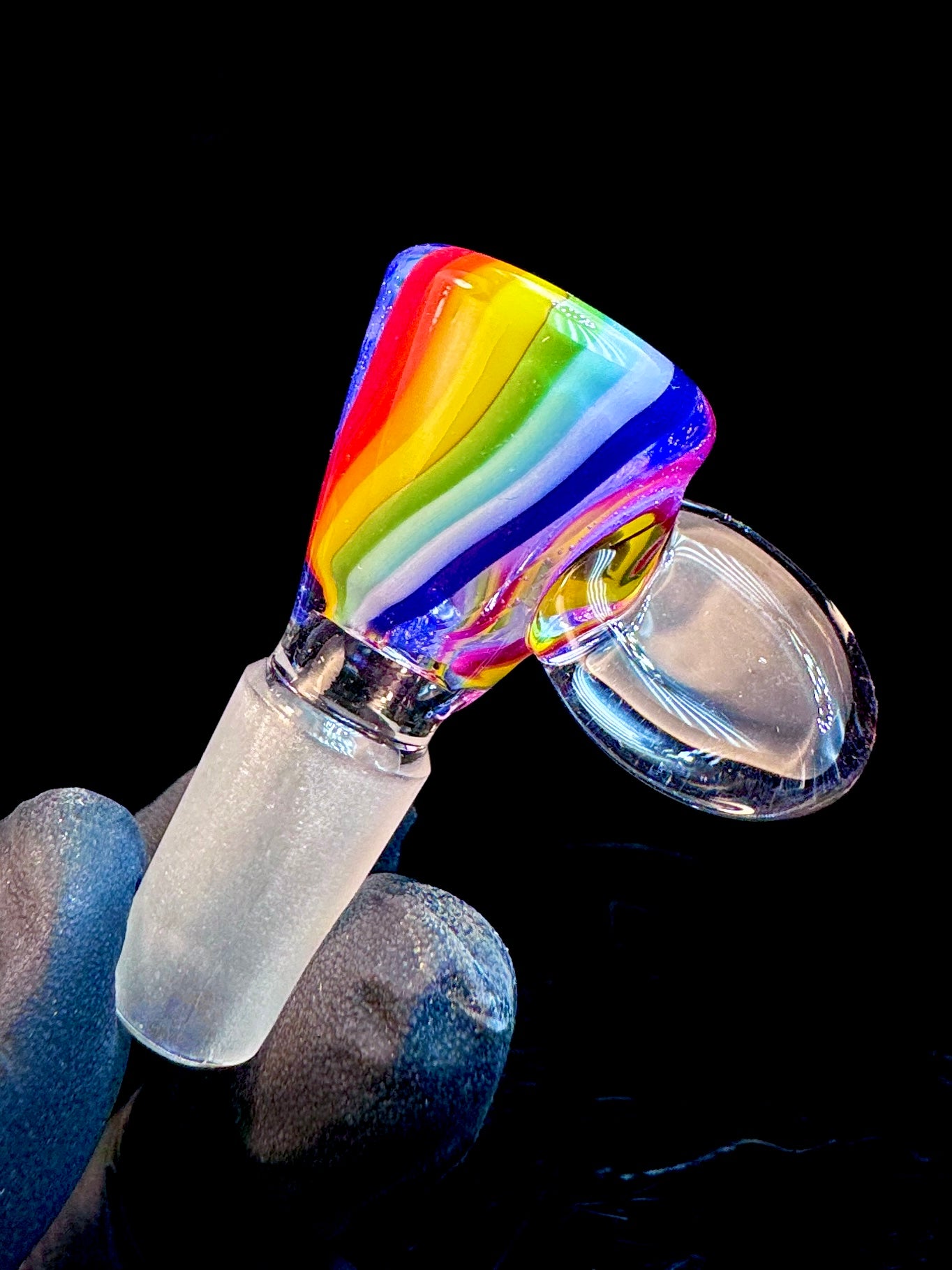 14mm Pink slyme rainbow martini bowl