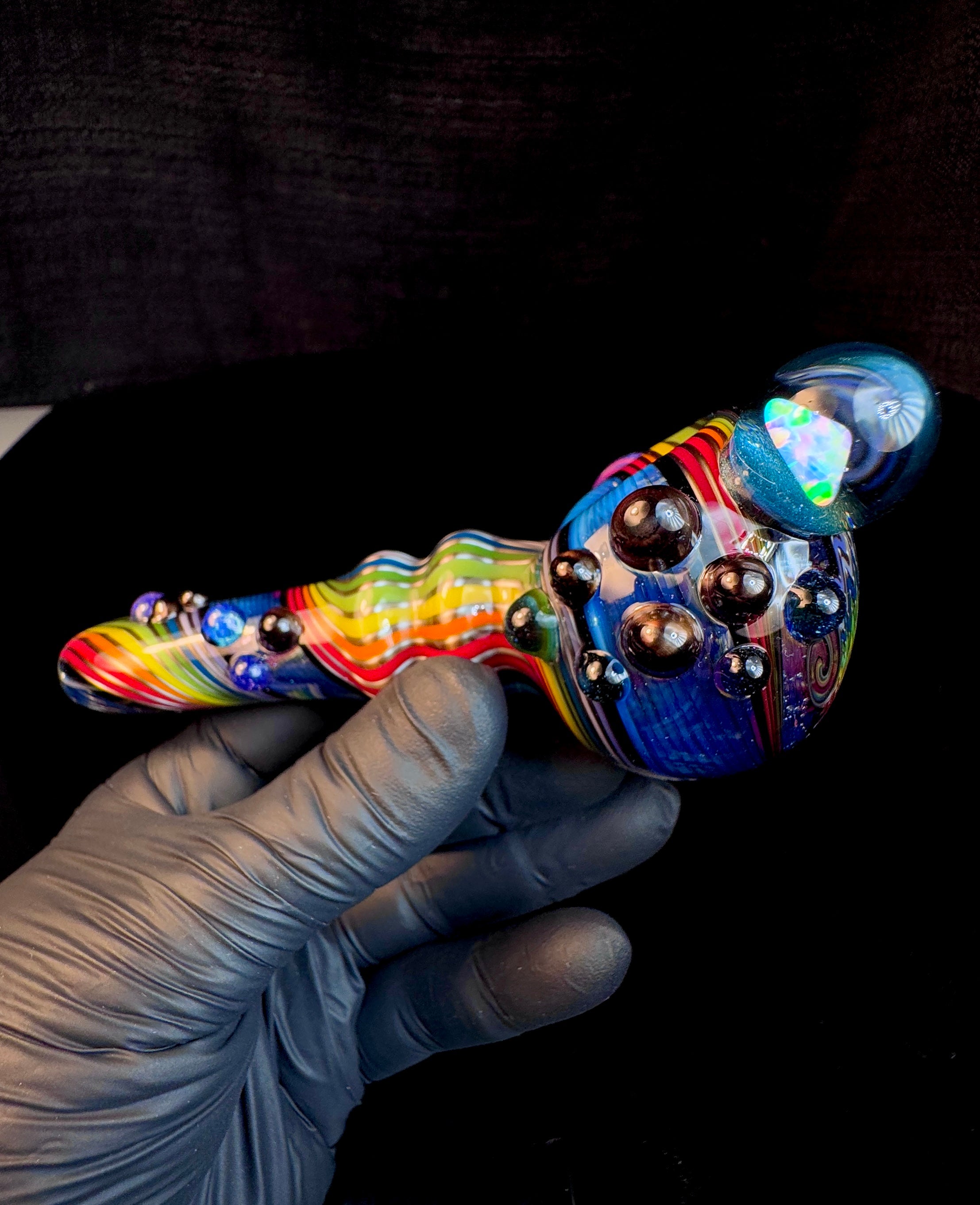 Wigwag rainbow opal pipe