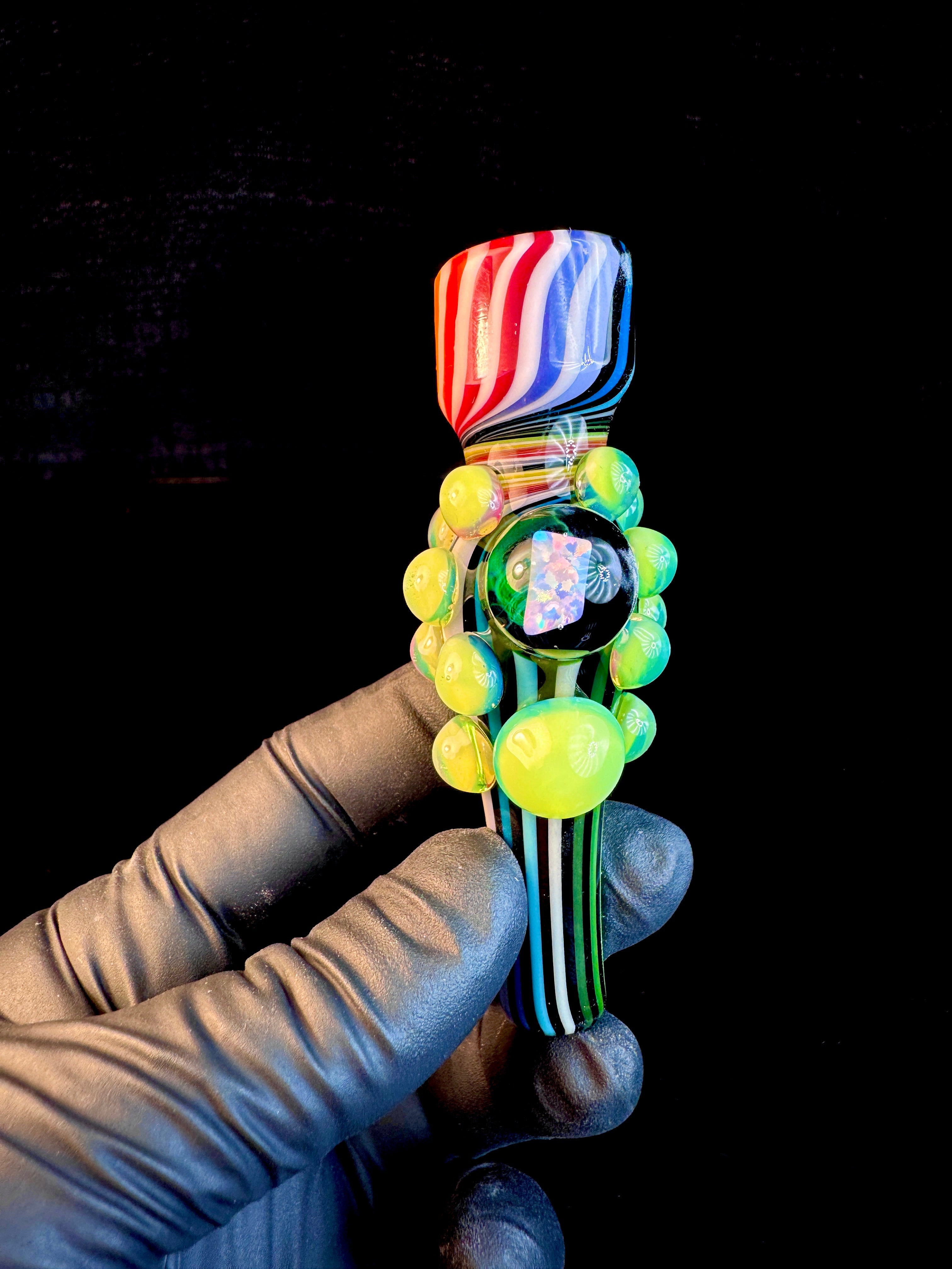 Two tone rainbow x slyme opal chillum