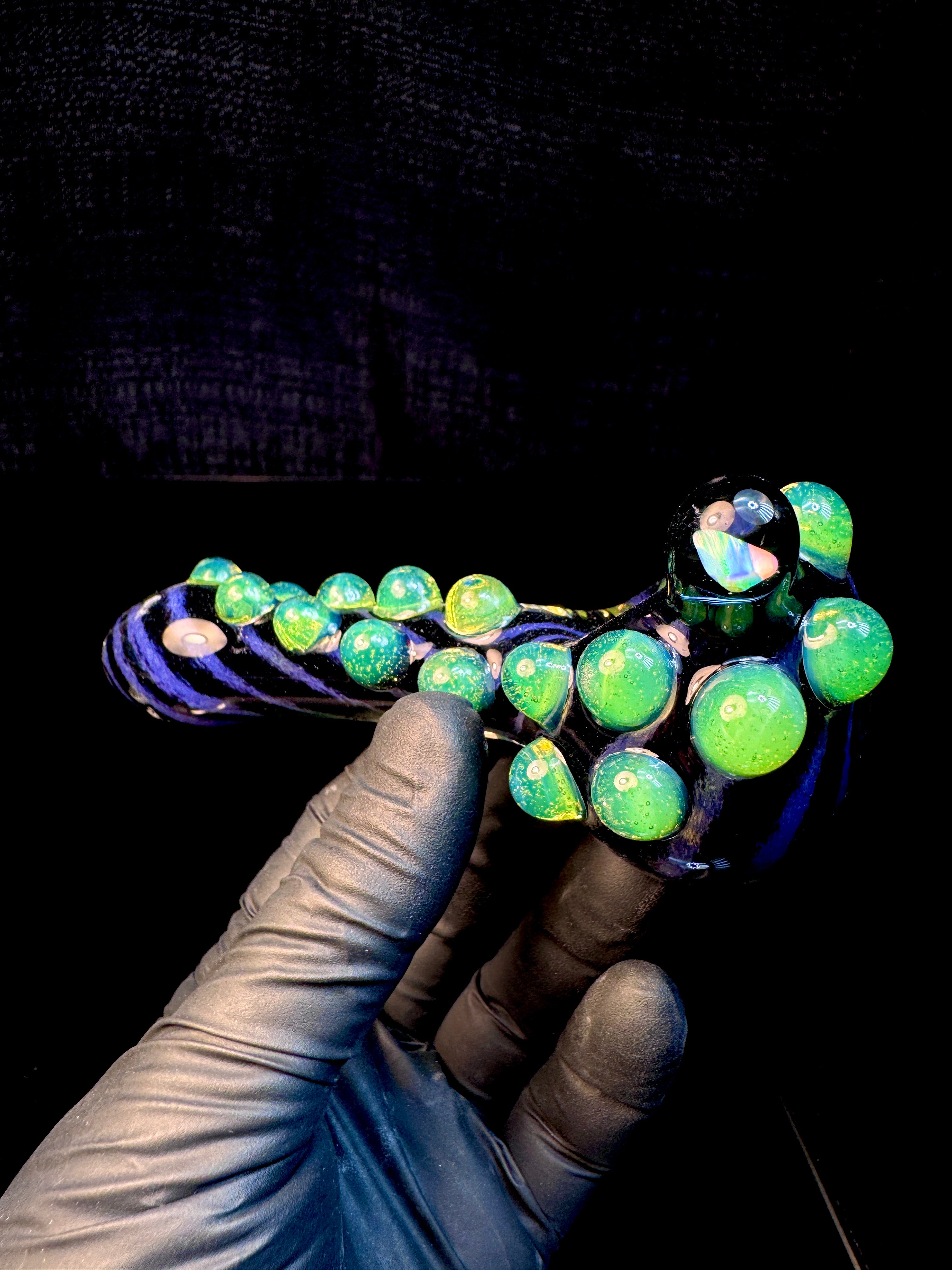 Purple urple x jet black striped opal pipe