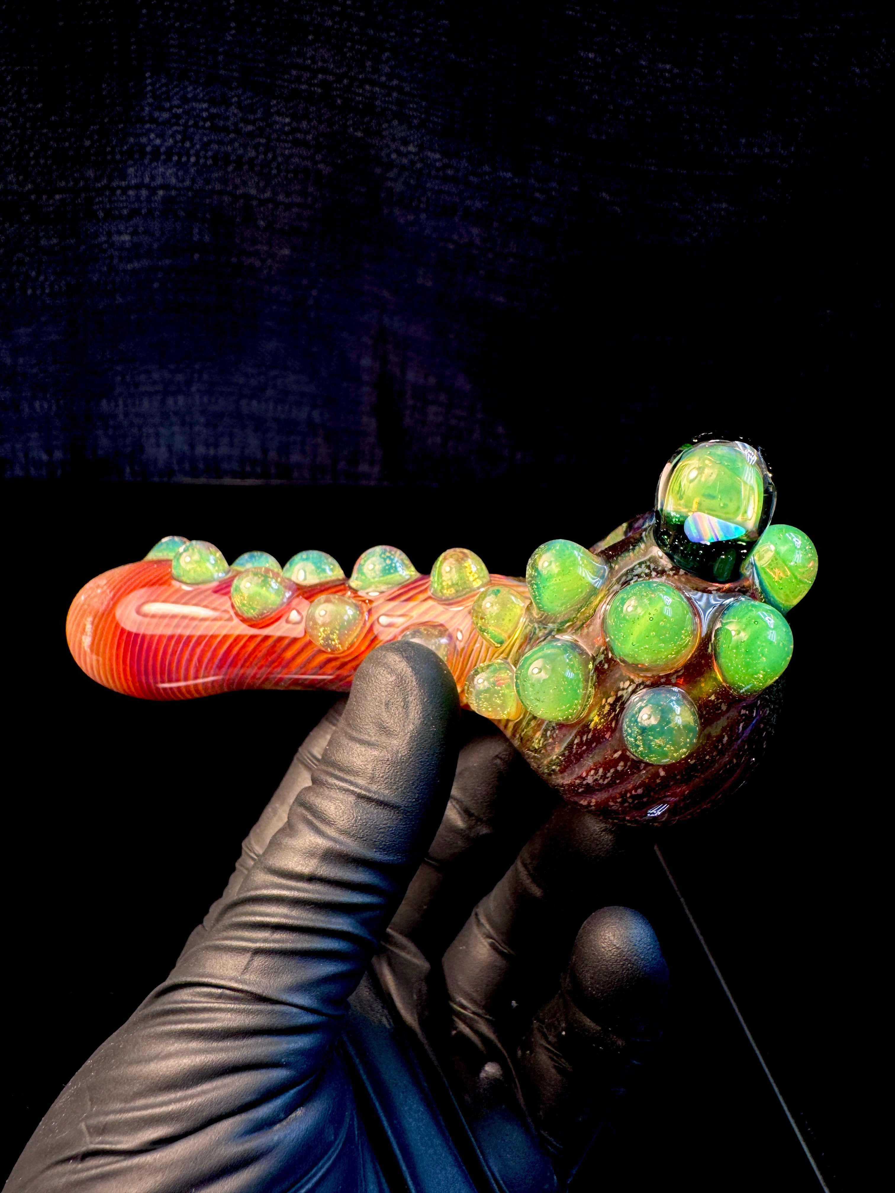 Fire fade Striped Opal Pipe