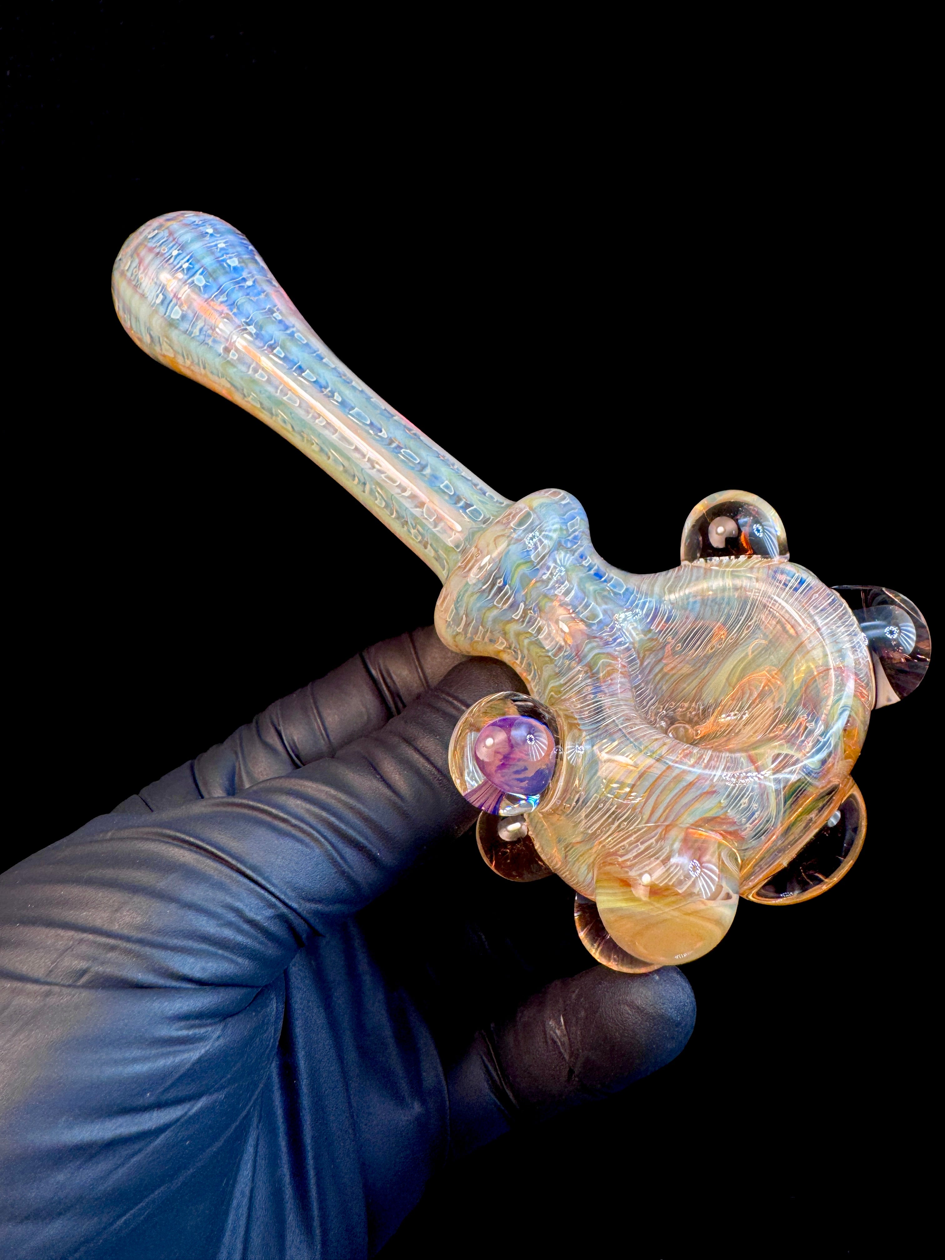Golden Dark web mushroom pipe
