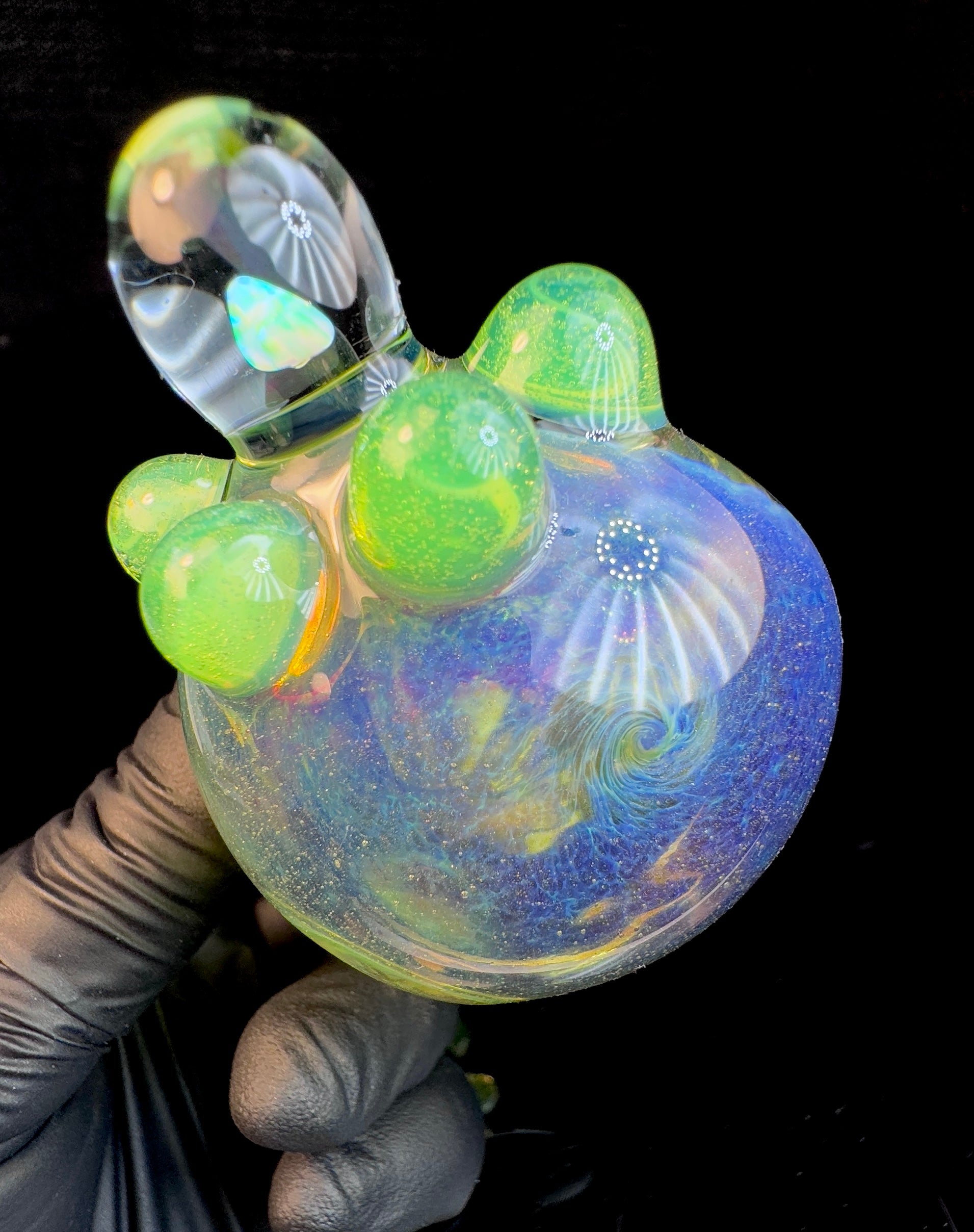 Mystery adventurine x dandelion opal pipe