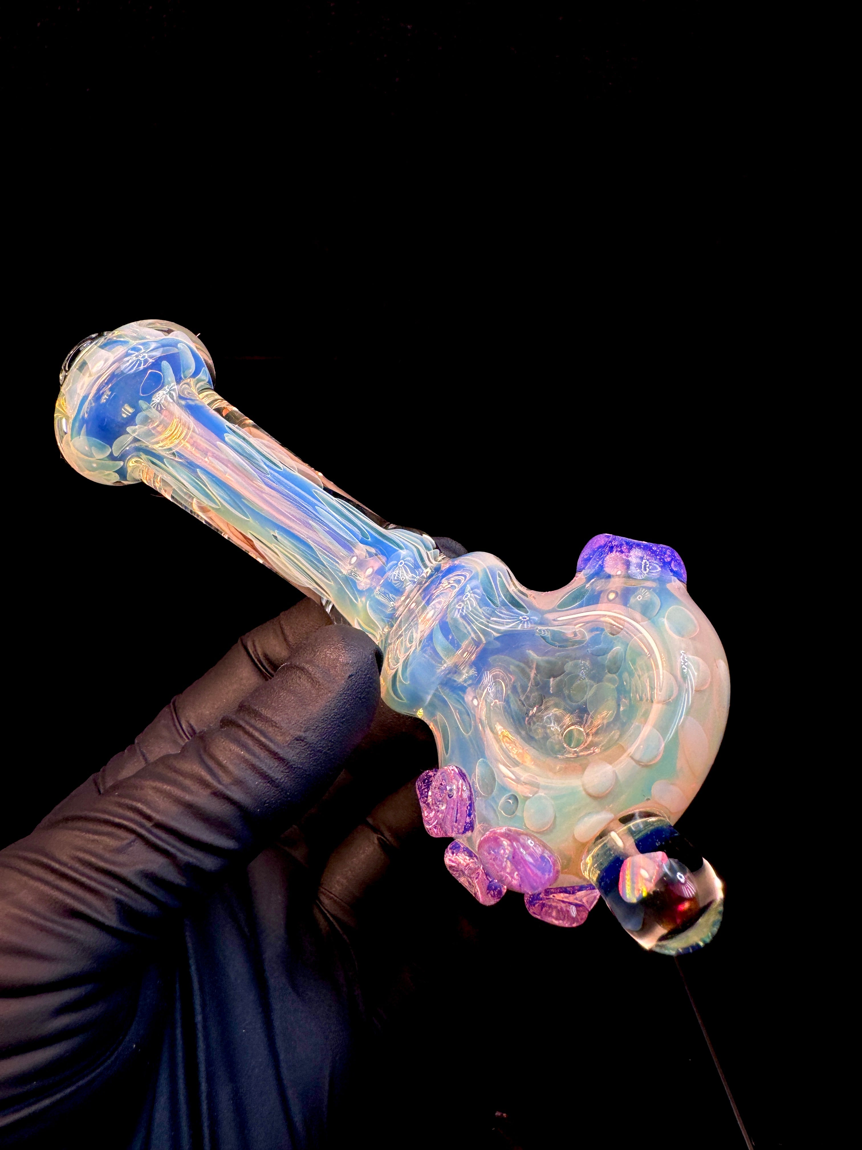Silver Fume opal spoon x Pink slyme