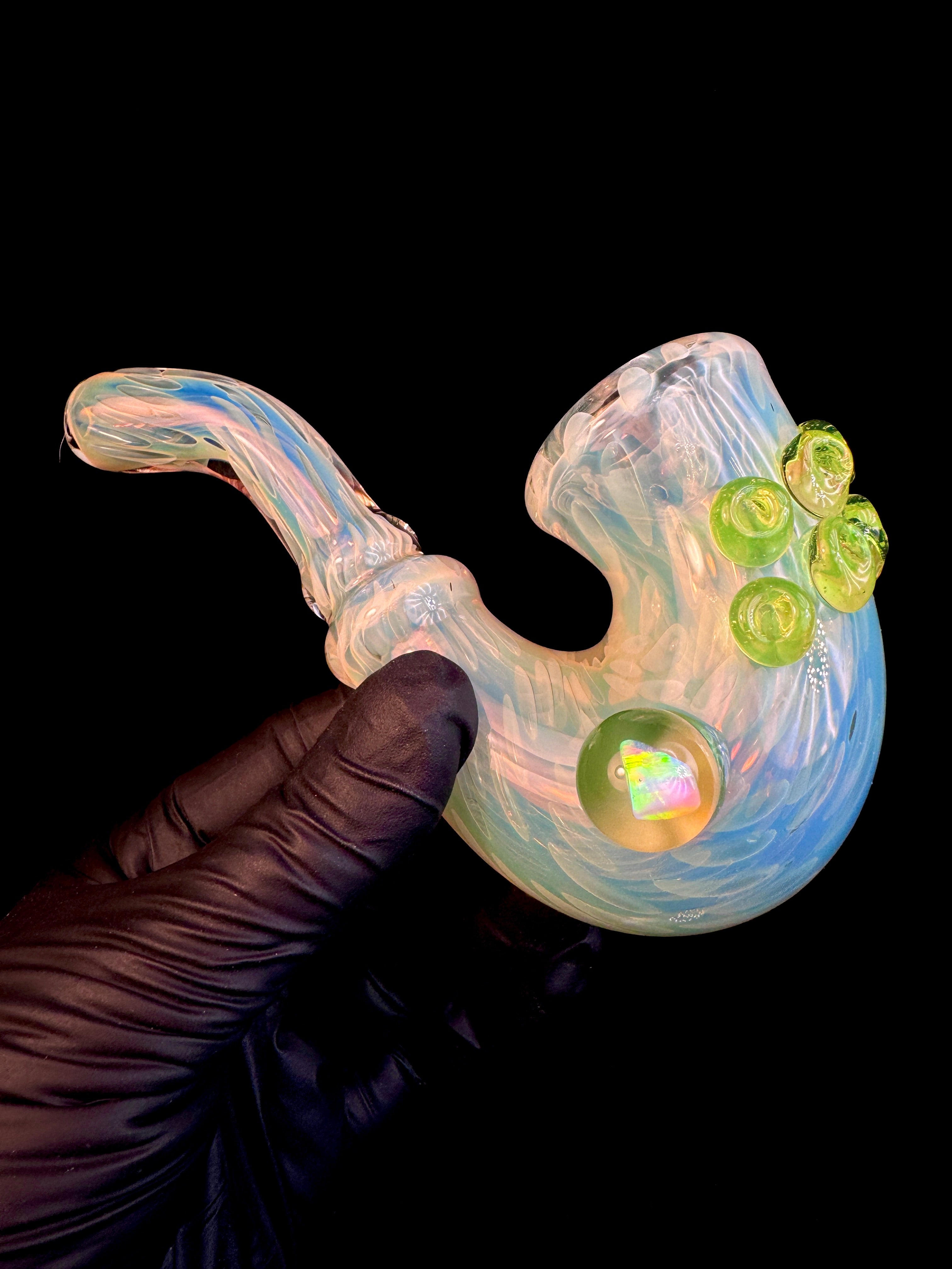 Silver fume x slyme opal lock