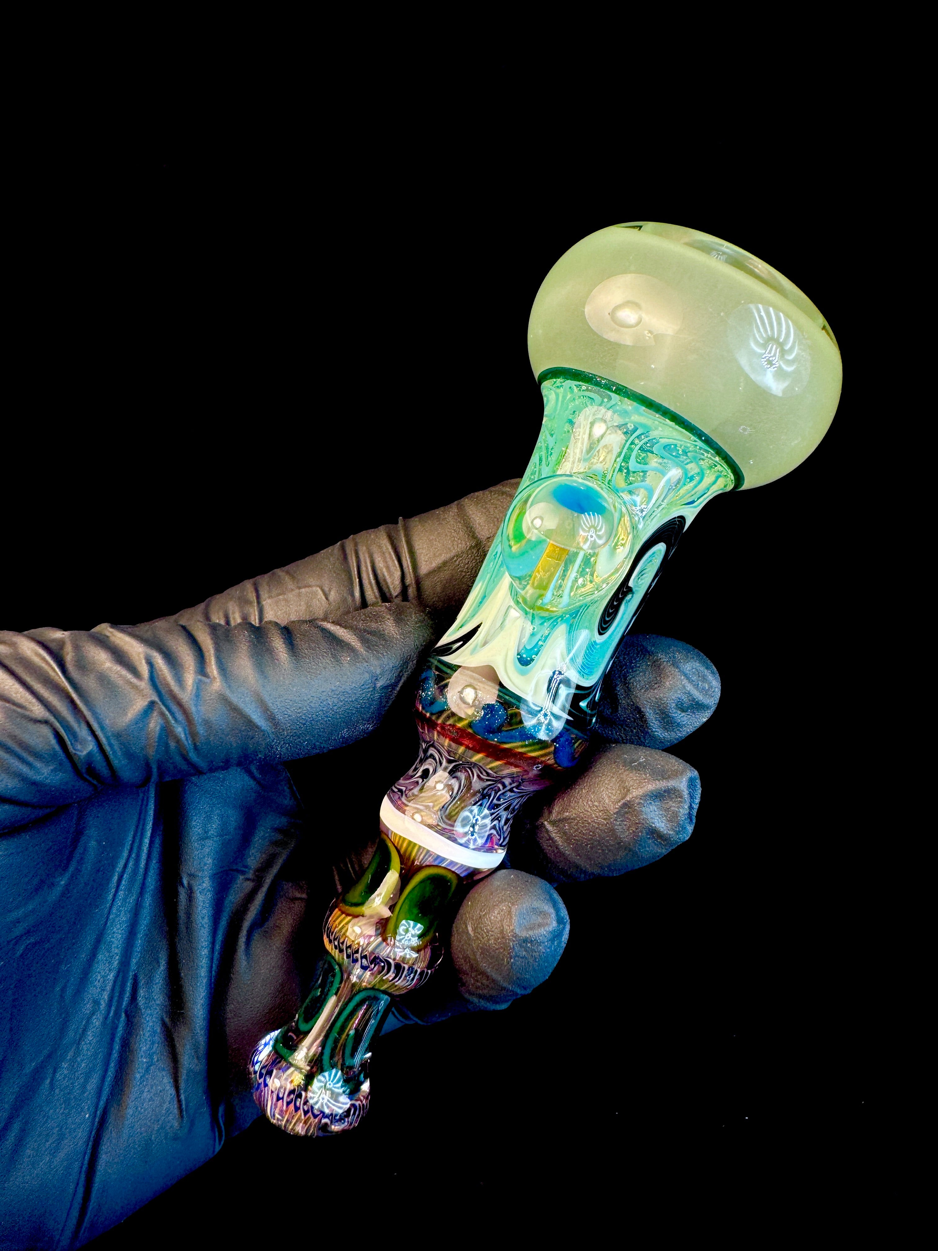 Mint Wigwag fumed opal-mushroom chillum