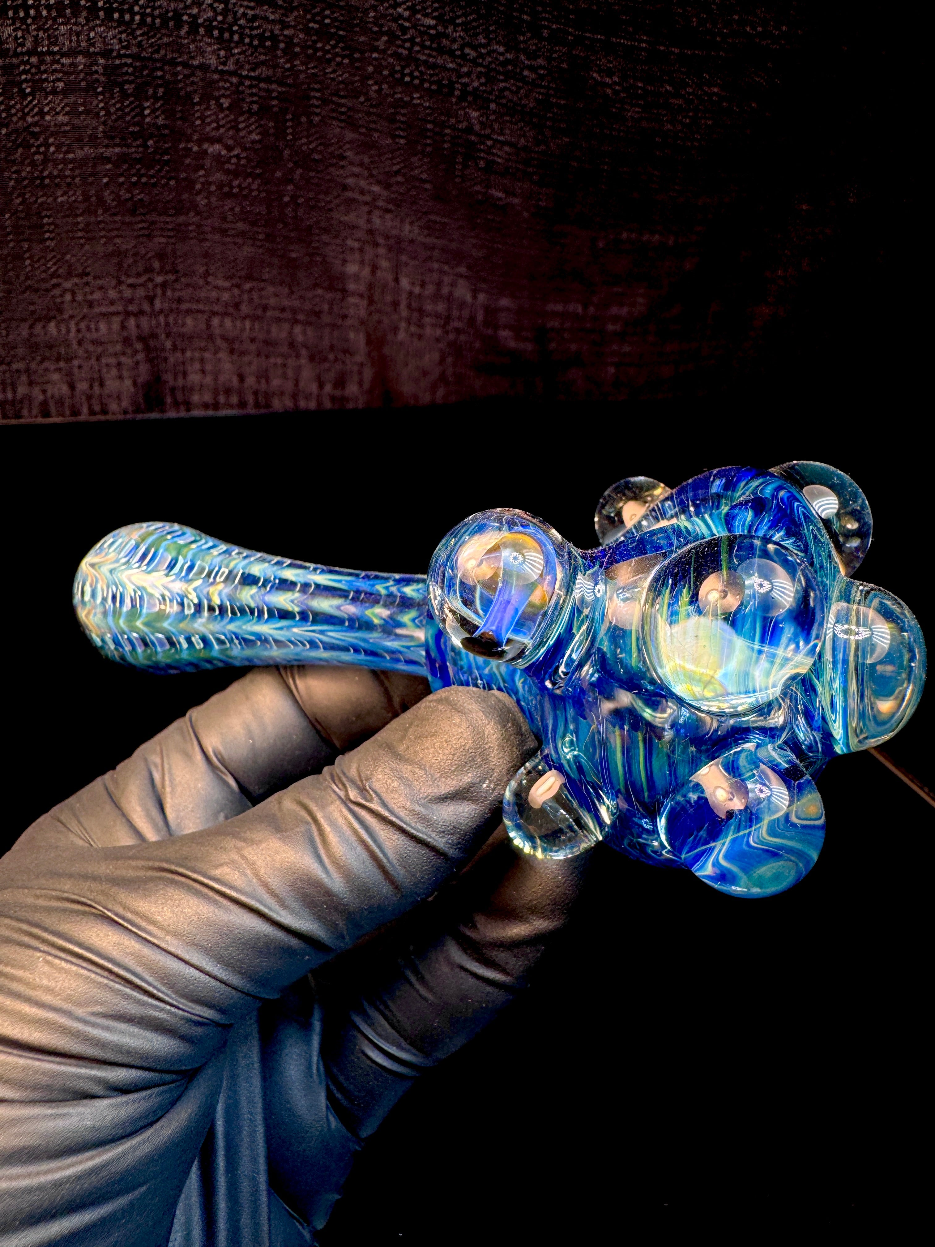 Blue dark web mushroom spoon