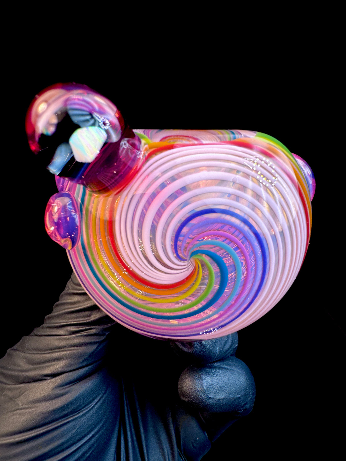 Fumed linework opal spoon