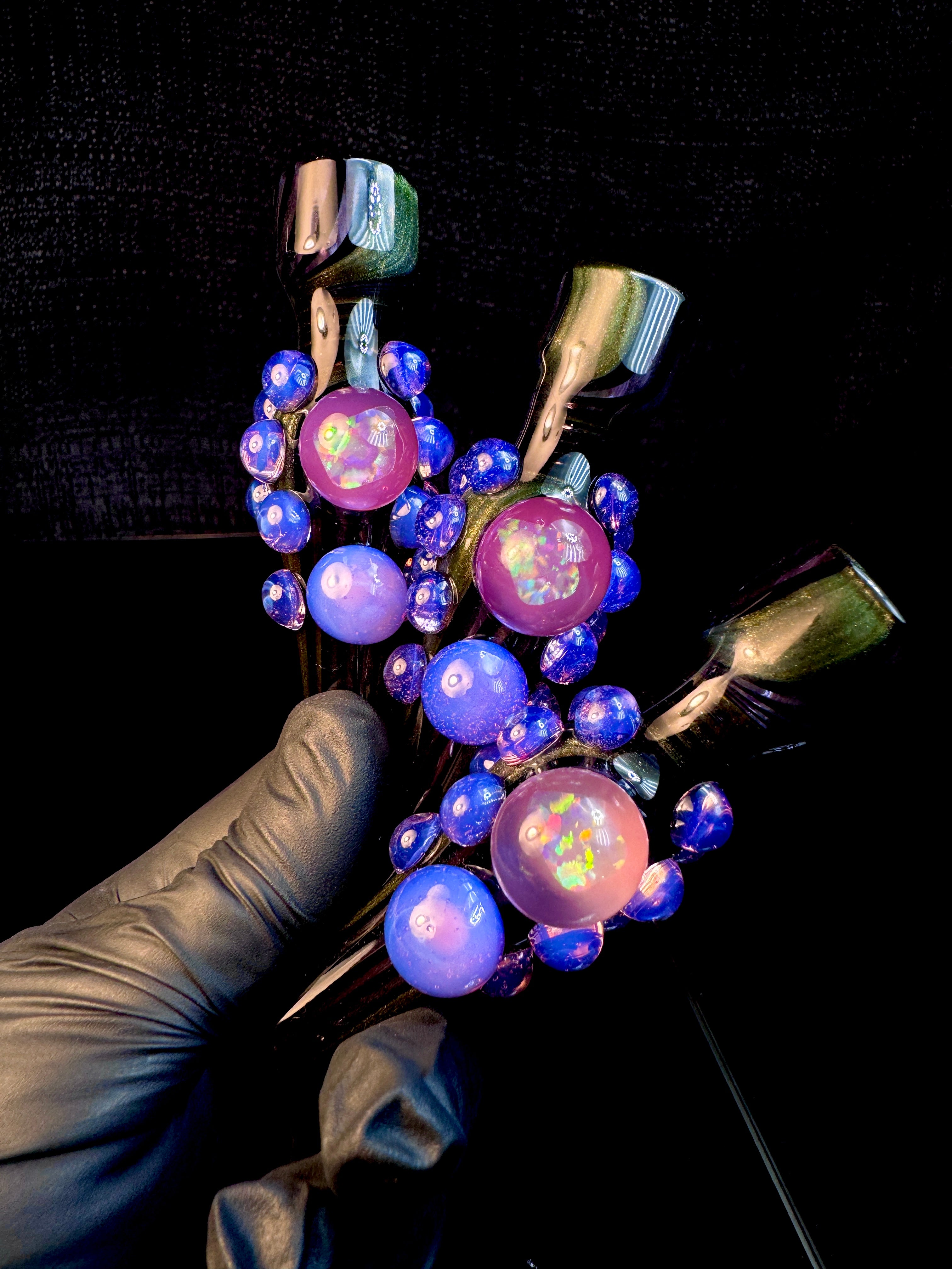 Deep purple opal chillum