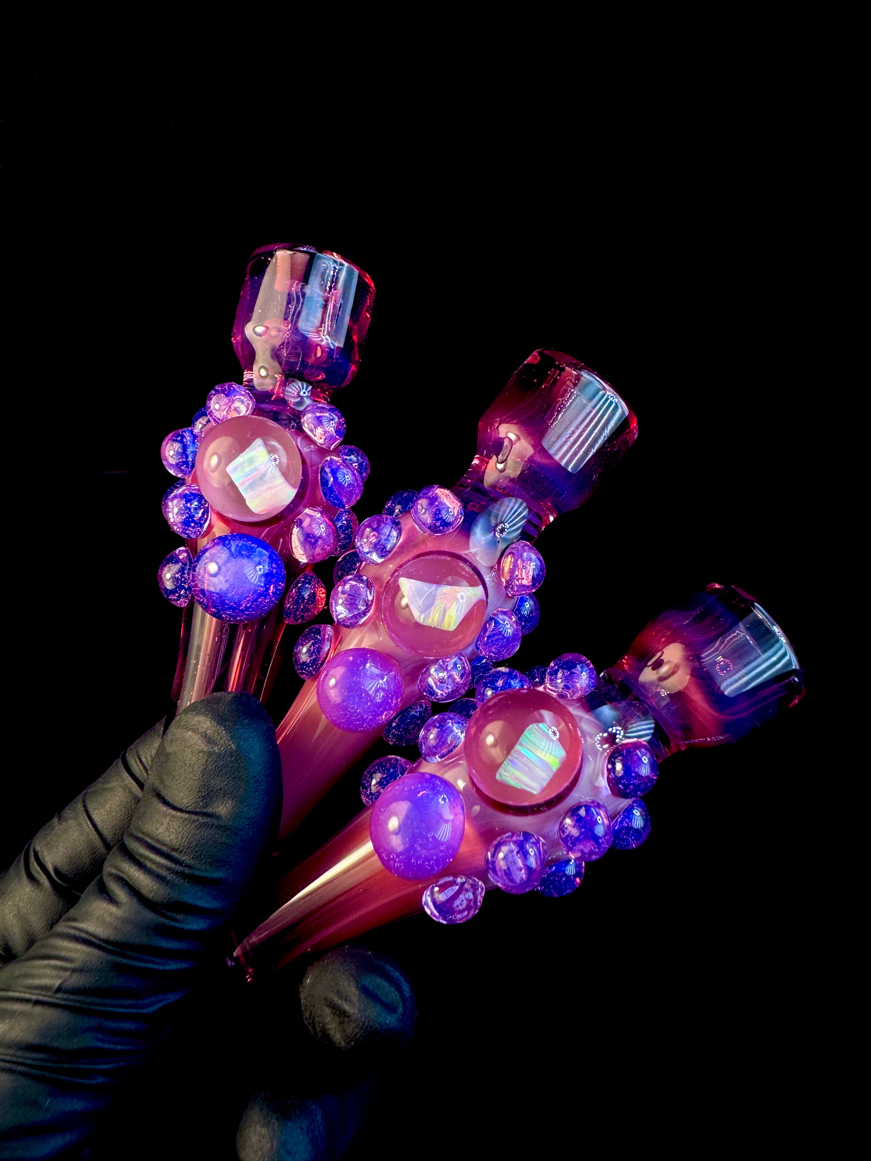 Burgundy opal chillum
