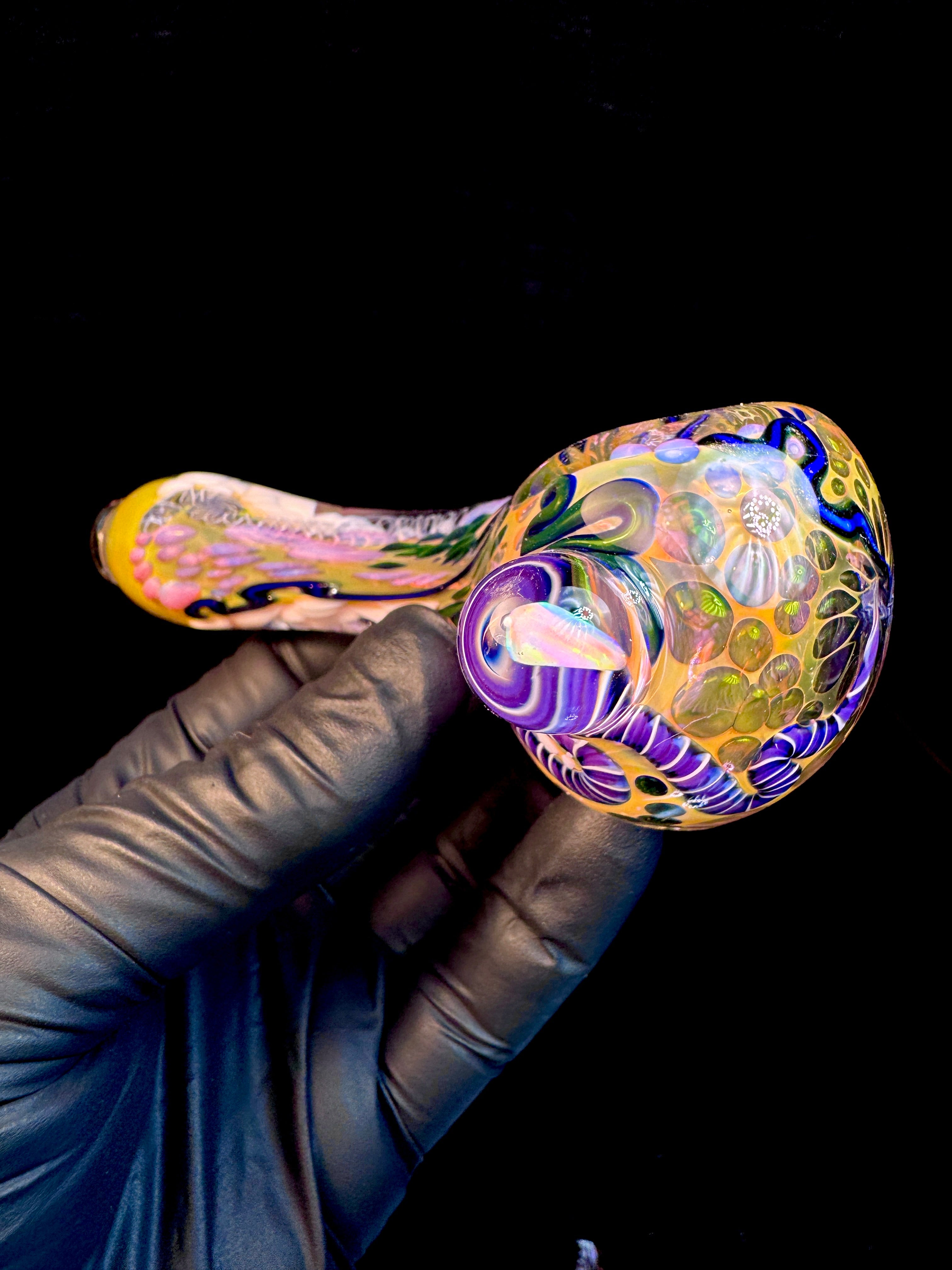 Gold Cane fumed opal spoon