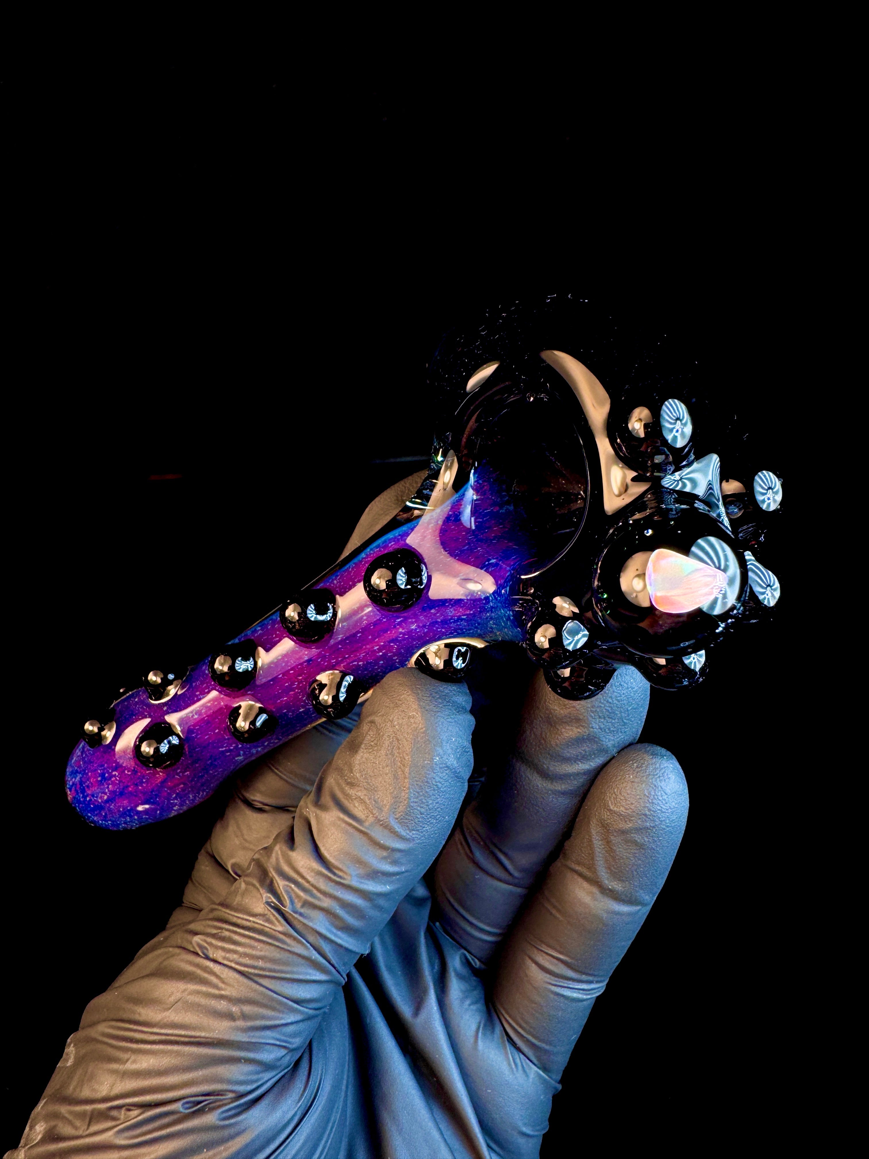 Jet black x Midnight magenta opal pipe (Prime)