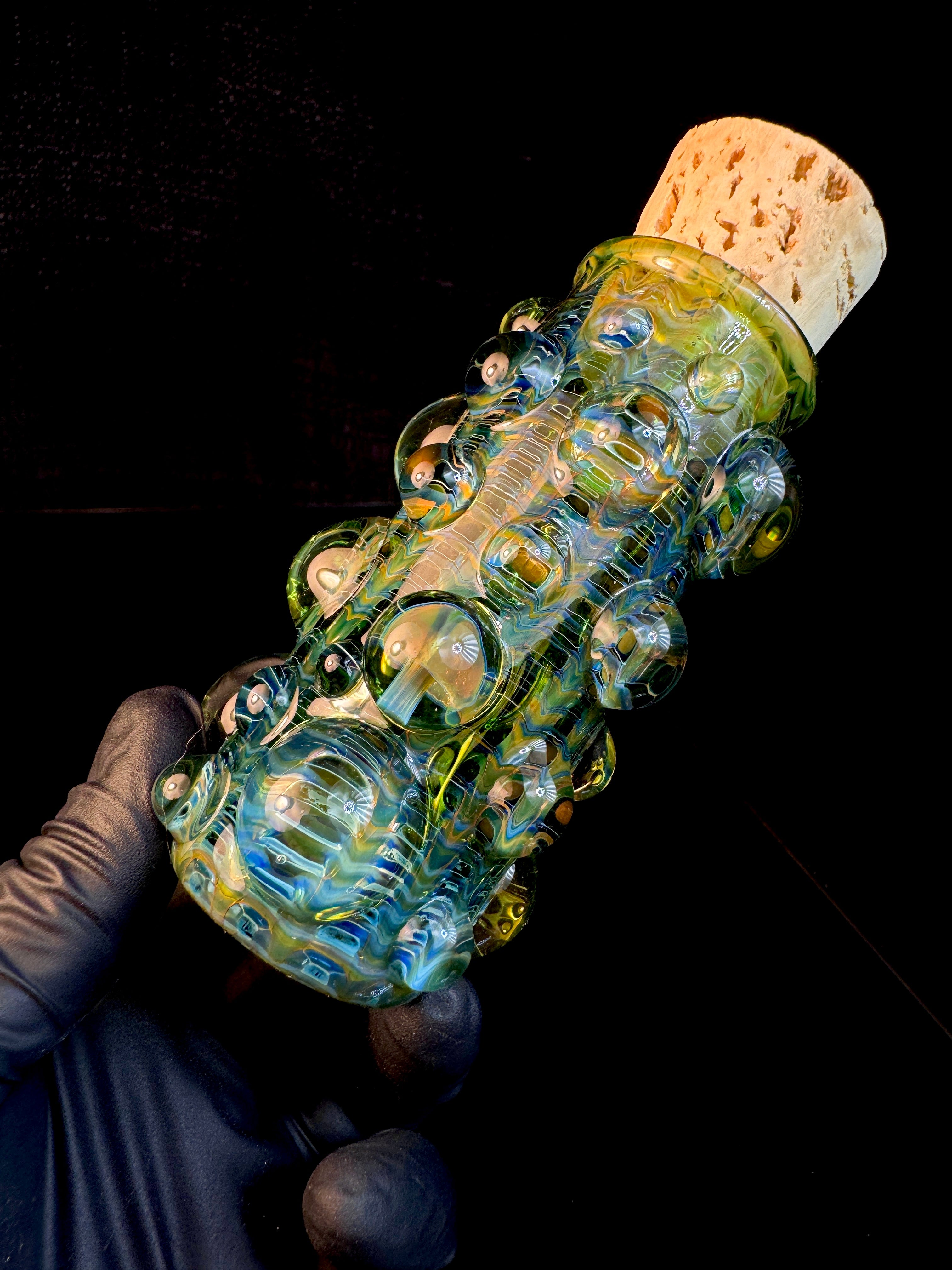 Jade web flat bottom mushroom nug Jar