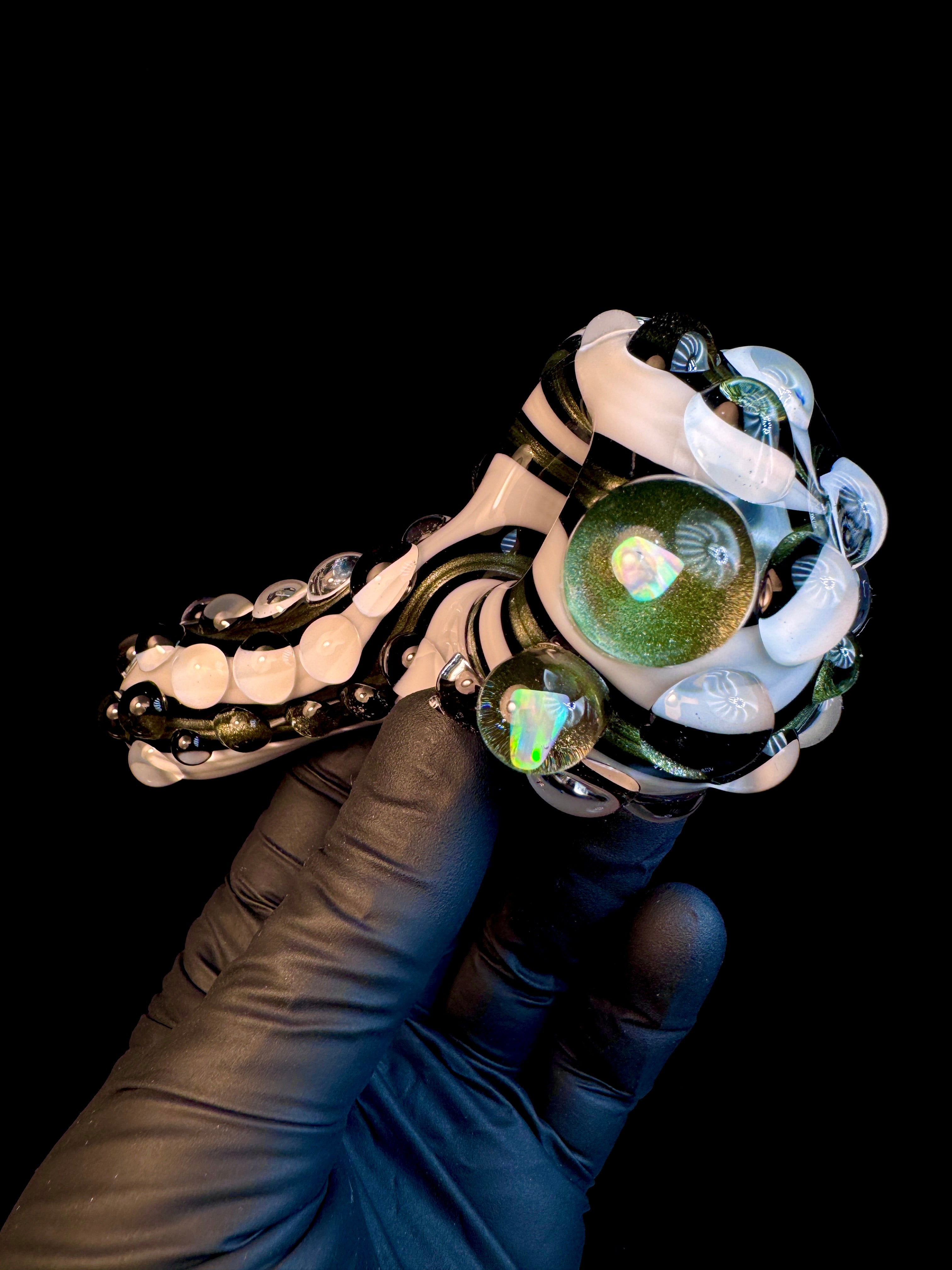 Twisted opal spoon