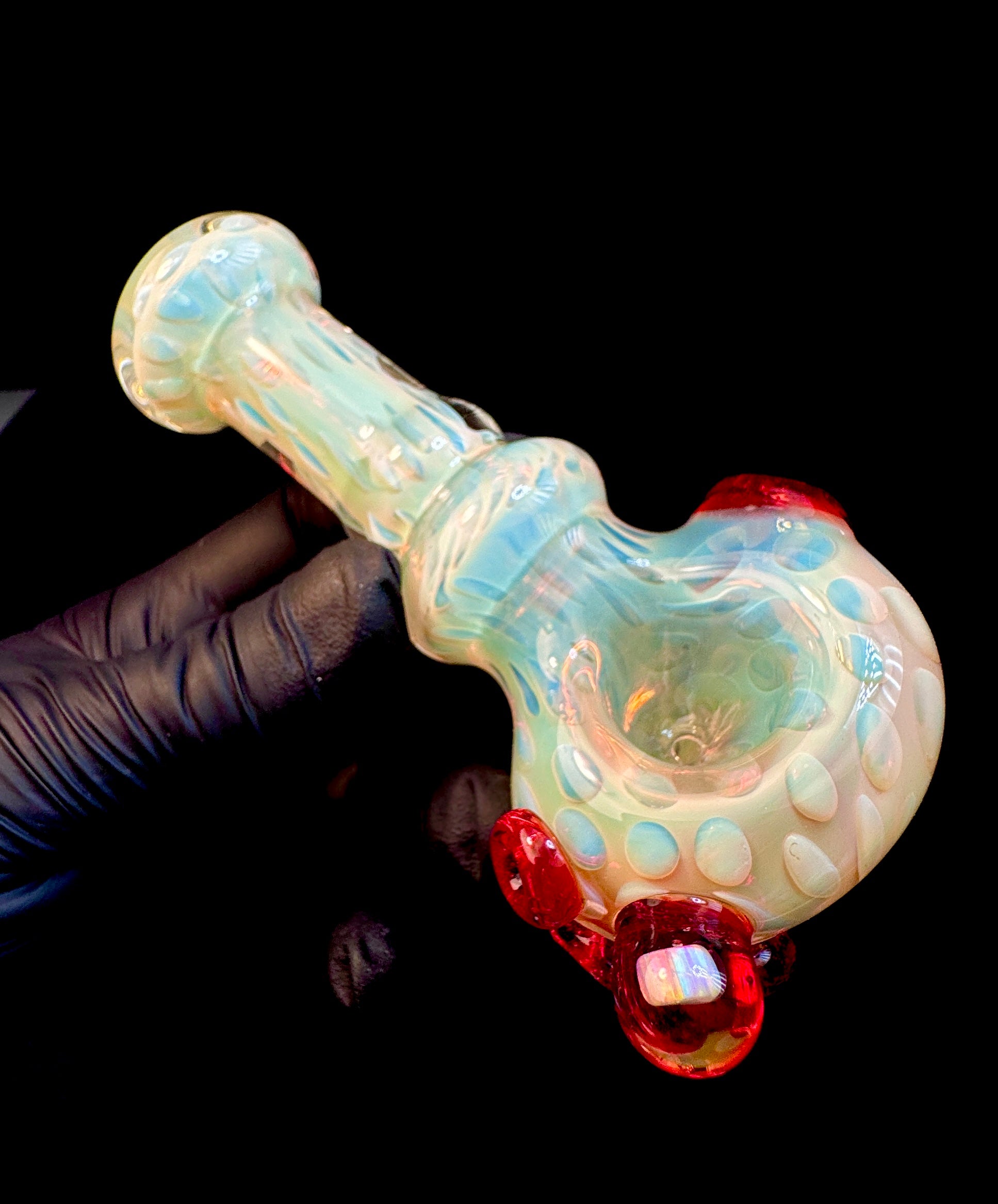 Silver fume x cherry opal pipe