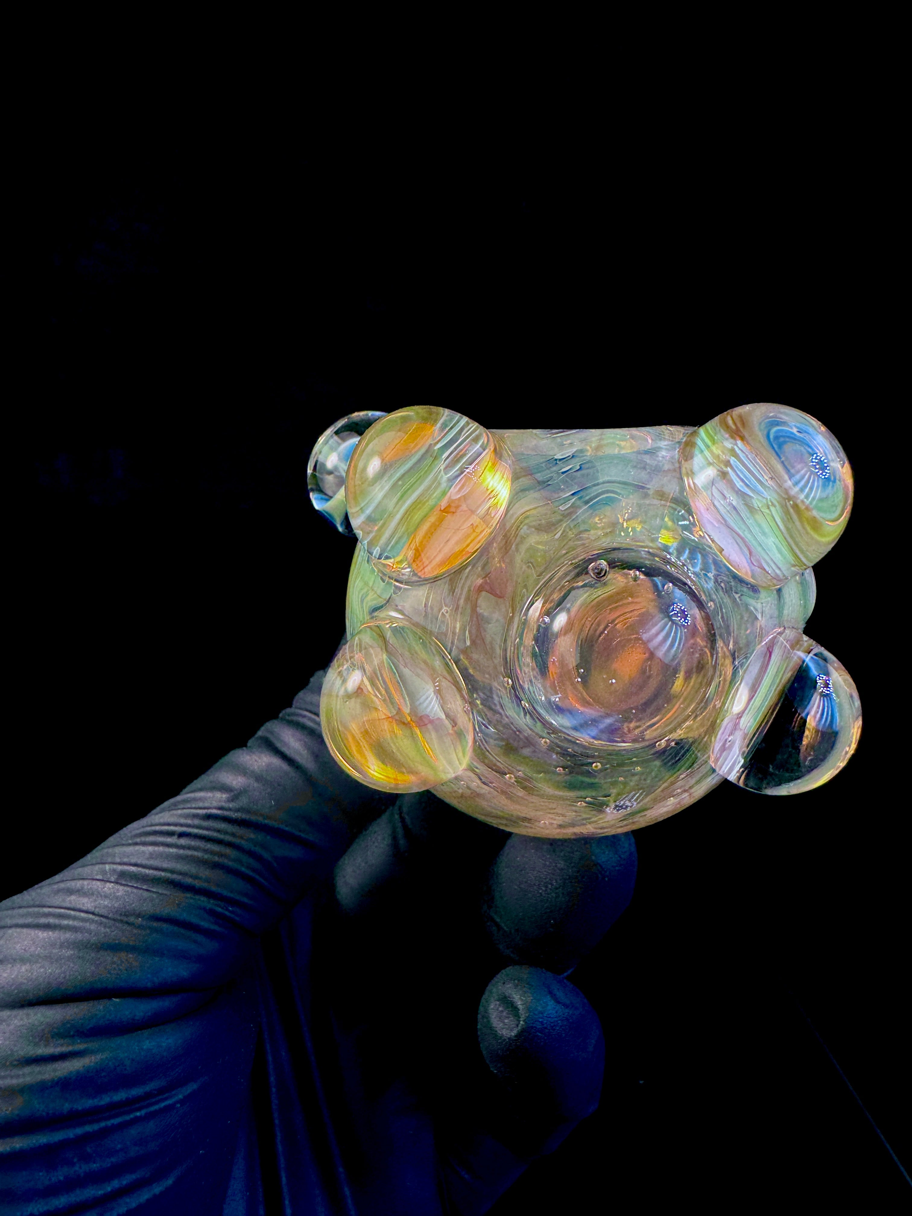 Golden dark web mushroom spoon