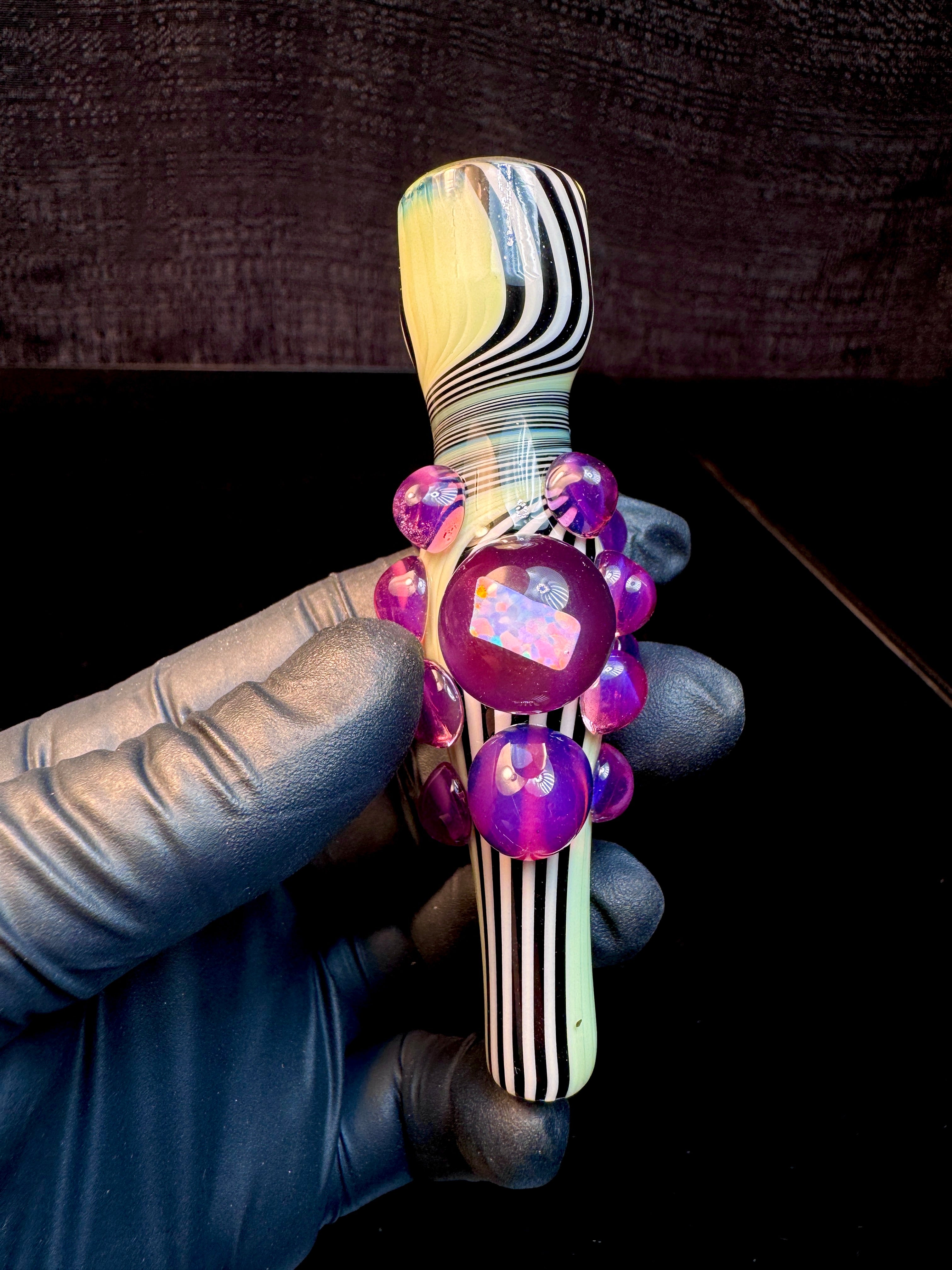 Milky slyme pinstripes x carmalene Opal Chillum