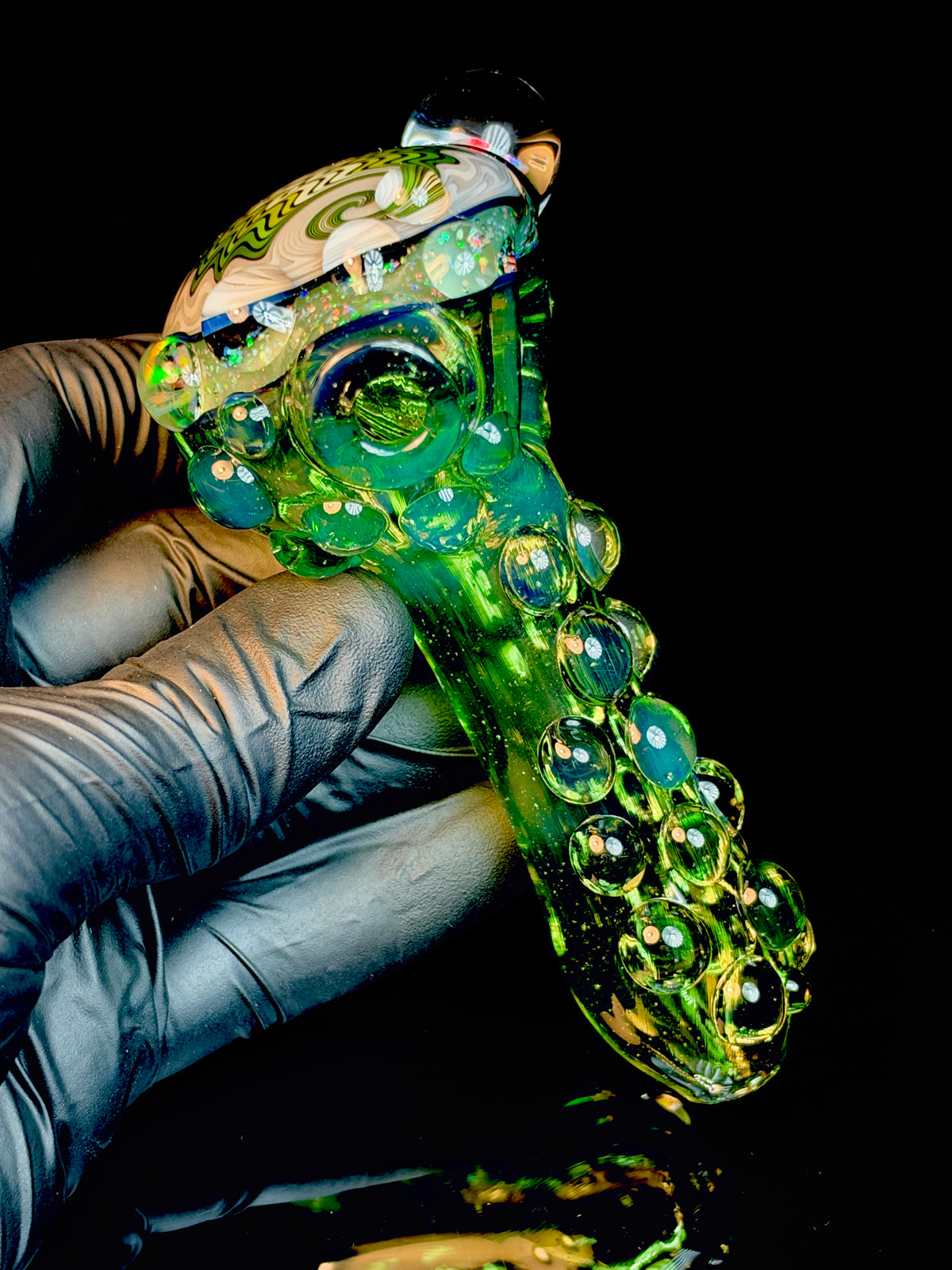 Tropical Green 2x opal Wigwag Cropal Spoon