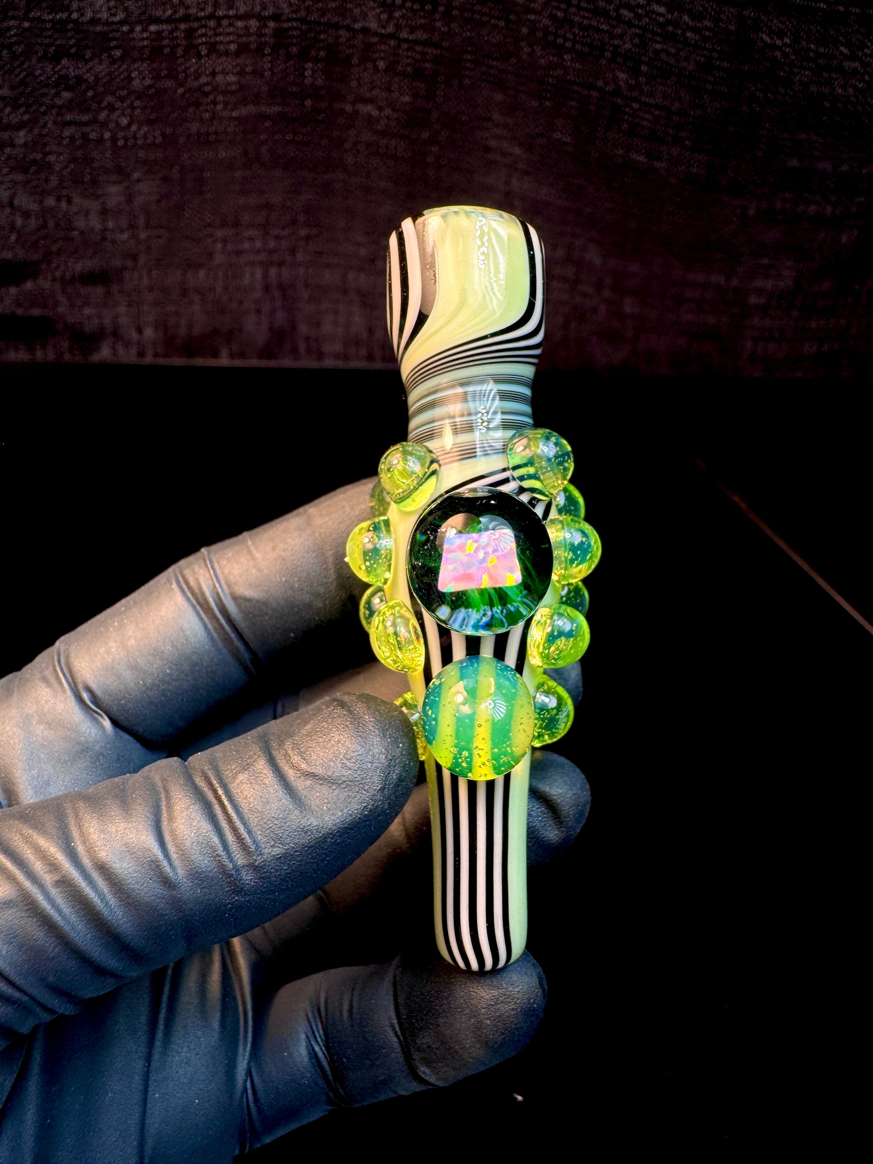 Milky slyme pinstripes x slyme Opal Chillum