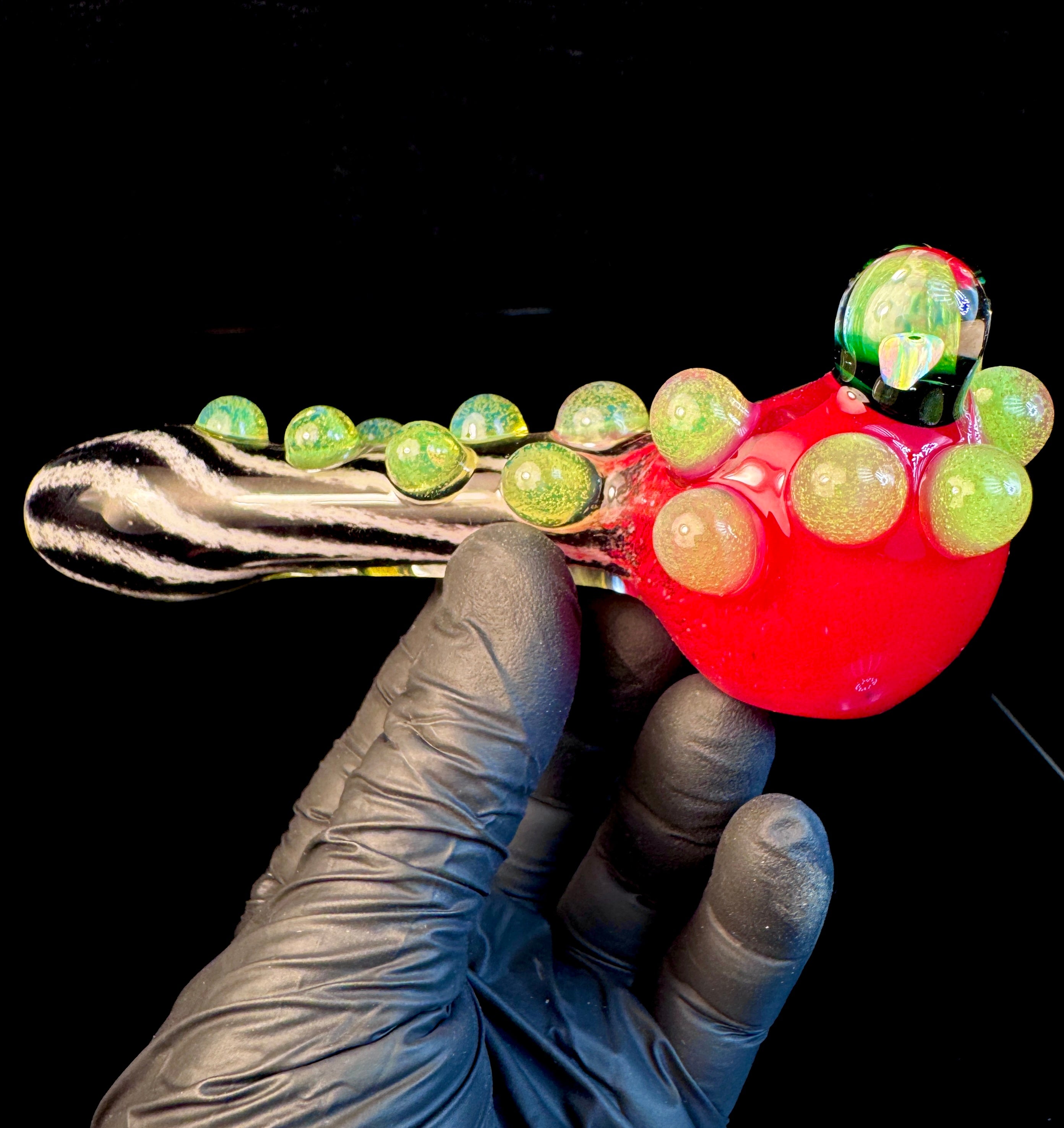 Cherry x Star white striped opal pipe