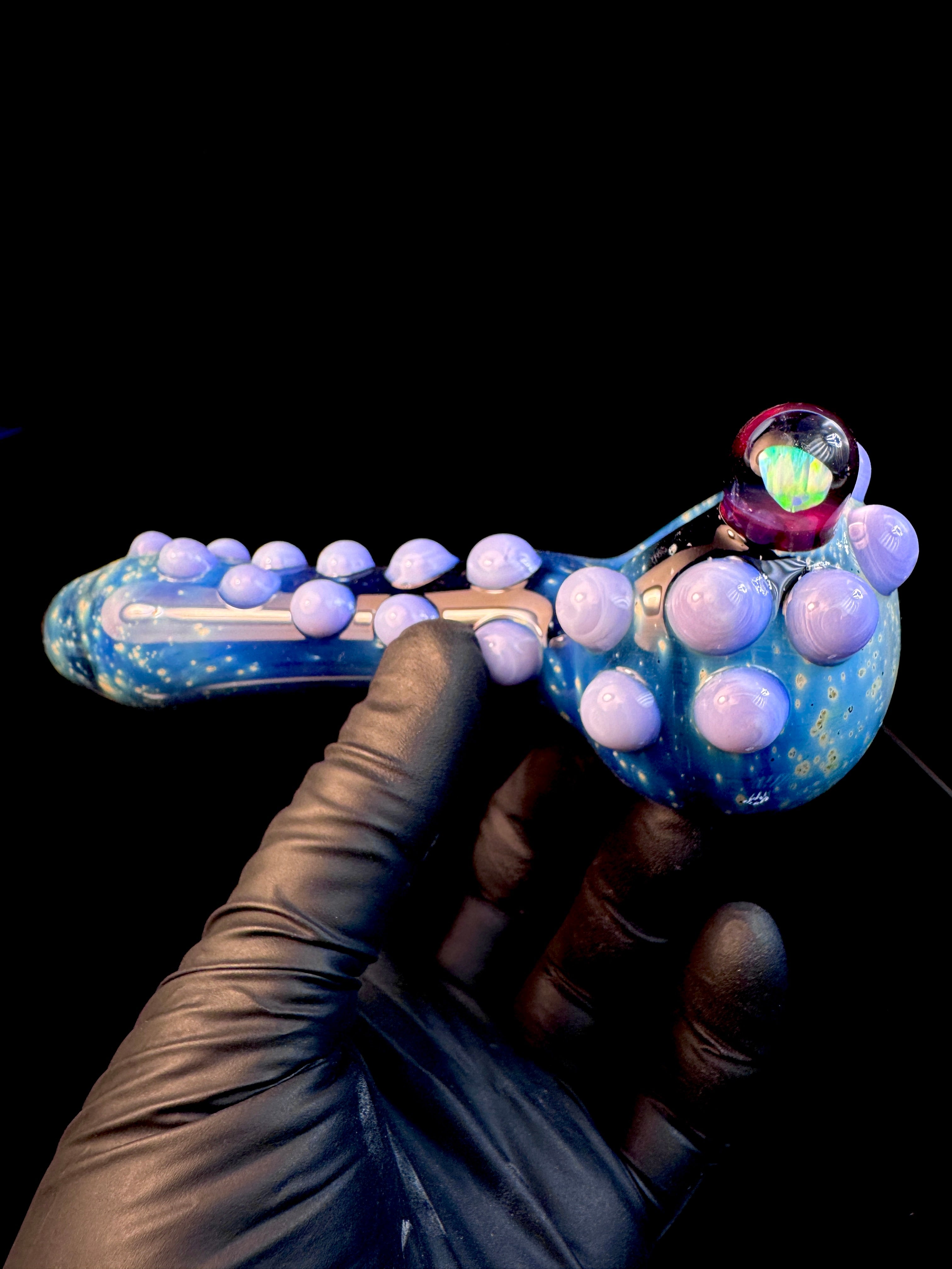 Starry Night Glass Pipe milky purple Space Pipe