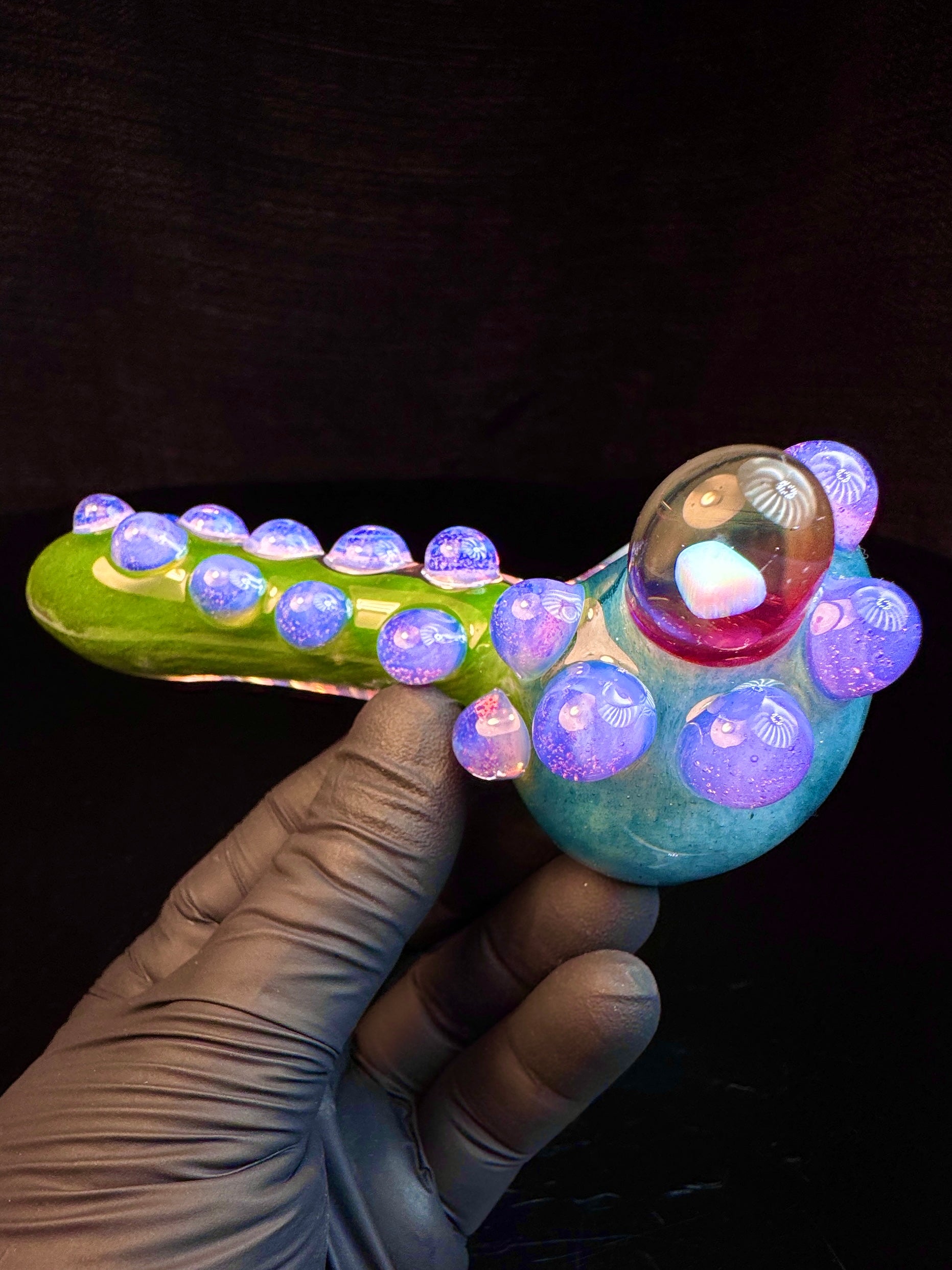 Aqua x dandelion opal pipe