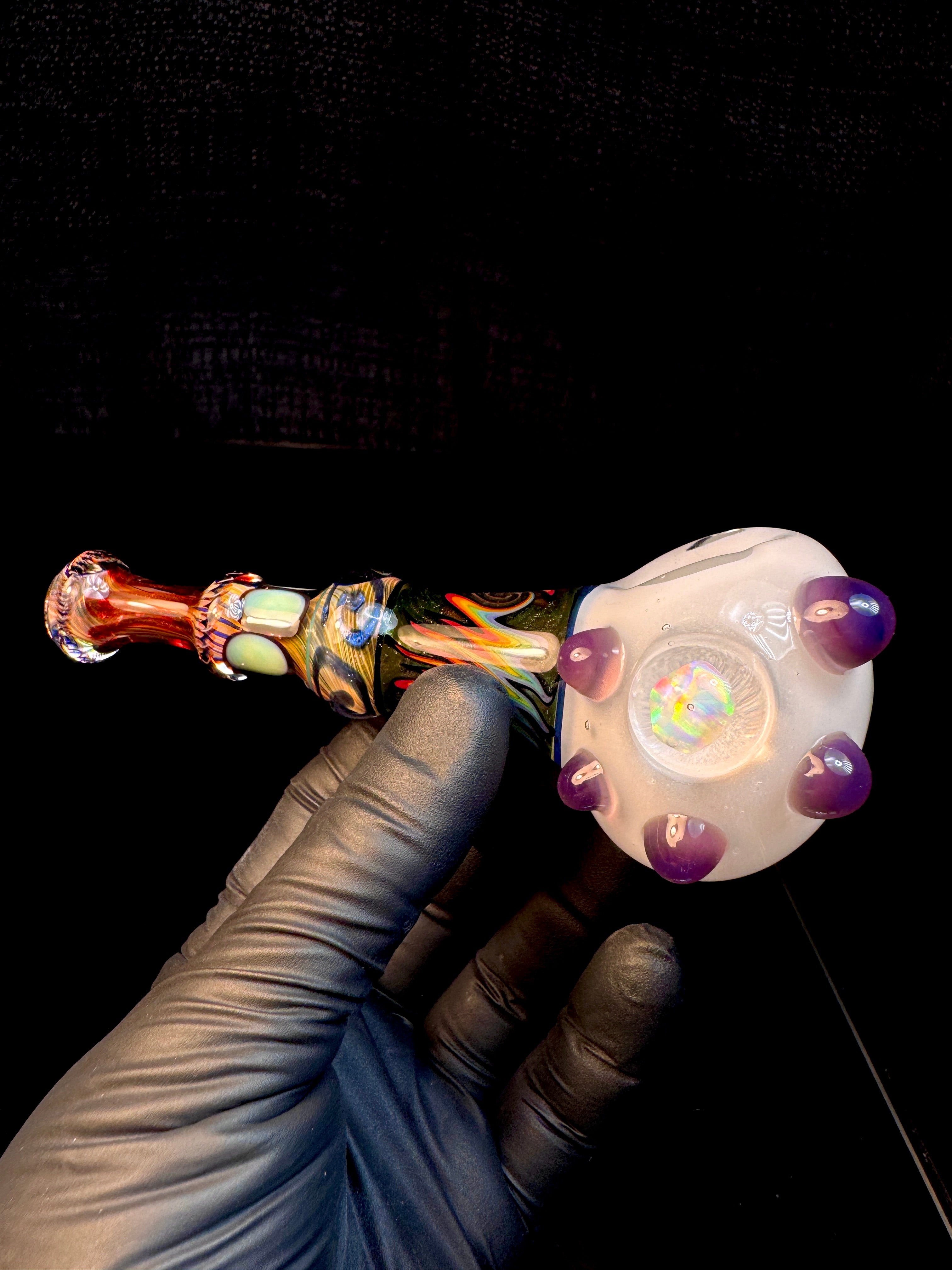 Star white Fumed wigwag opal opal spoon