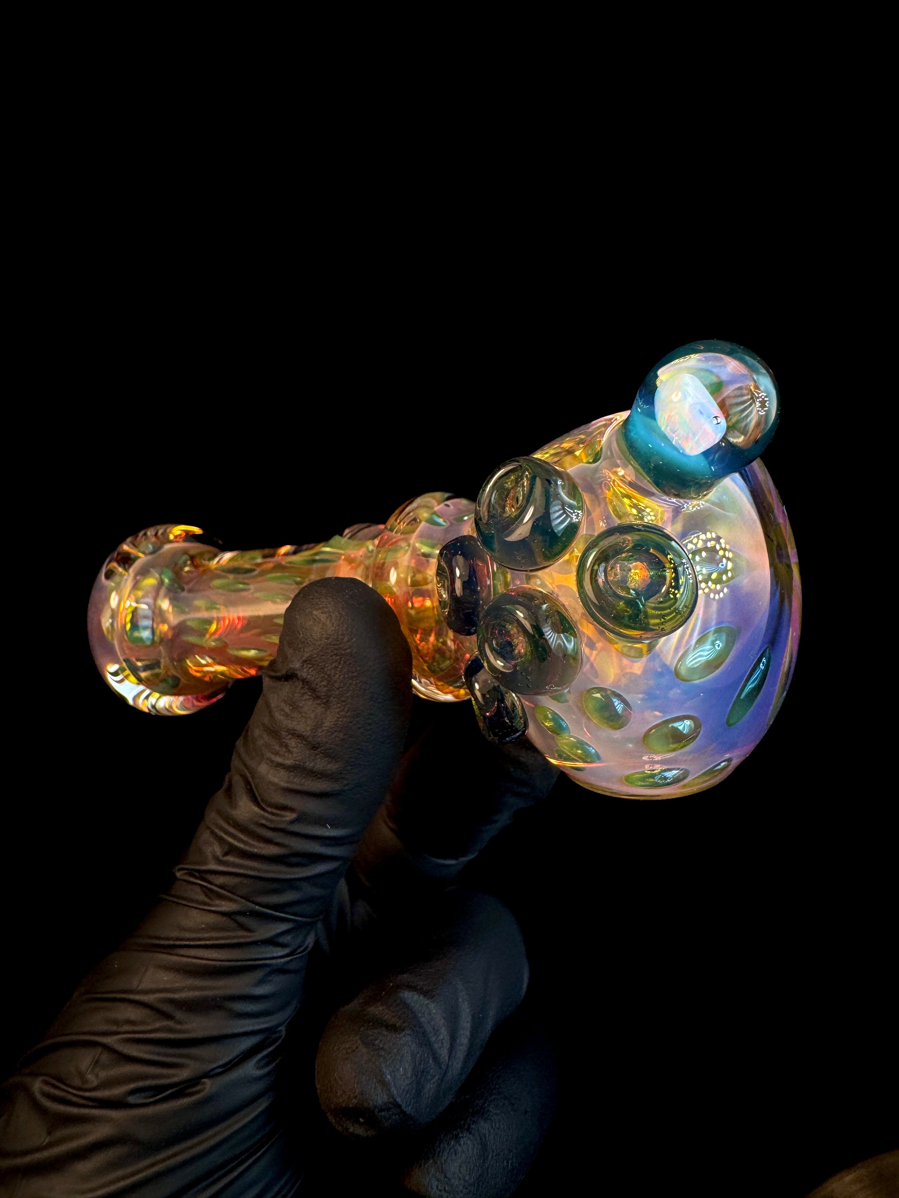 Gold fume x Blue stardust opal spoon