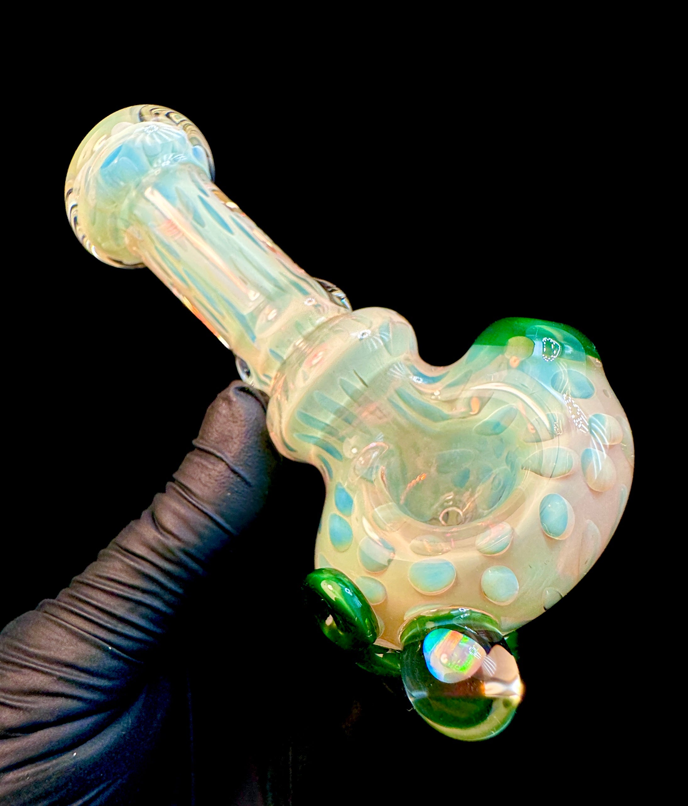 Silver fume x chromium opal pipe