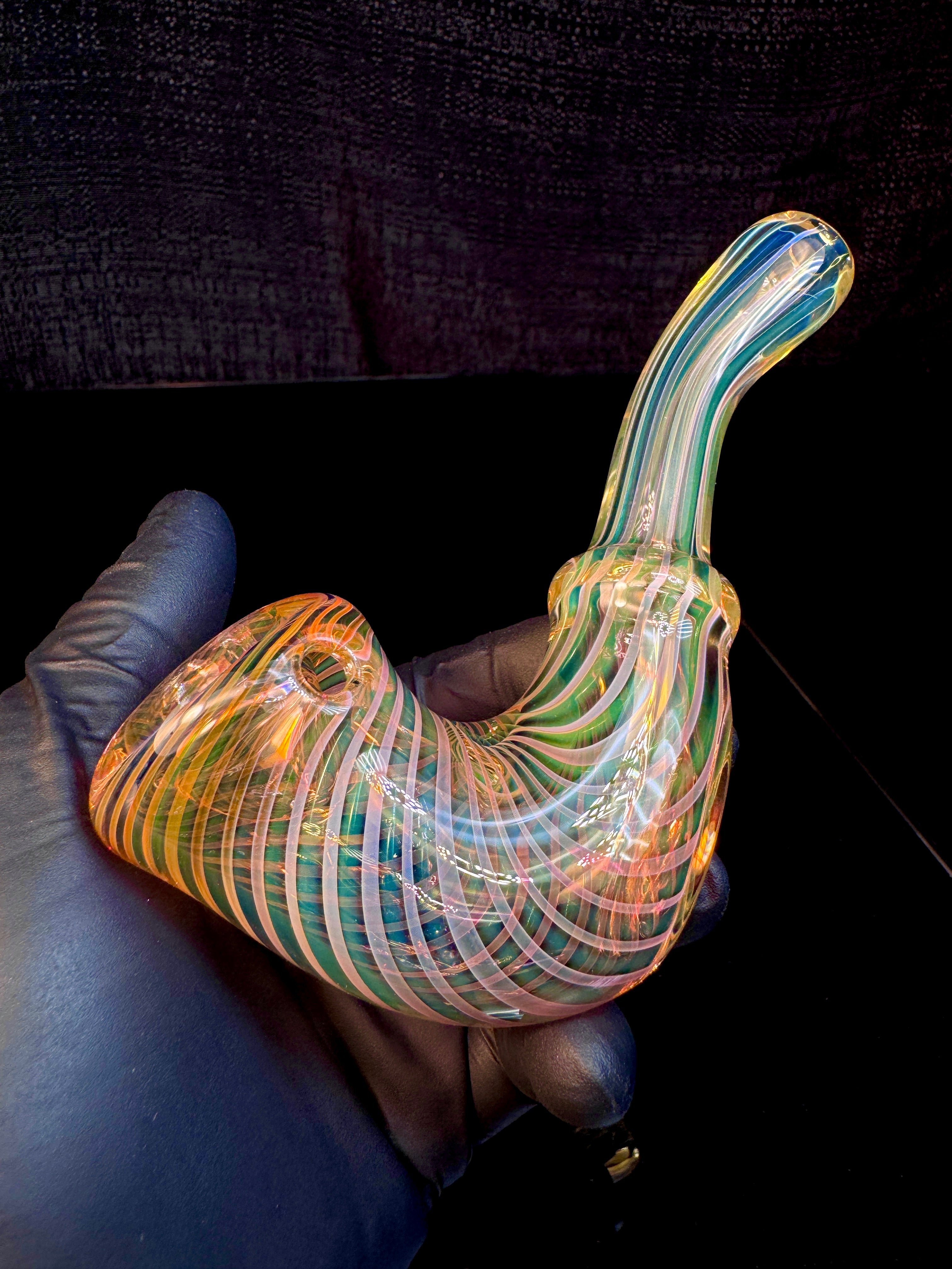 Kickback pistol fumed with dichro marble lock