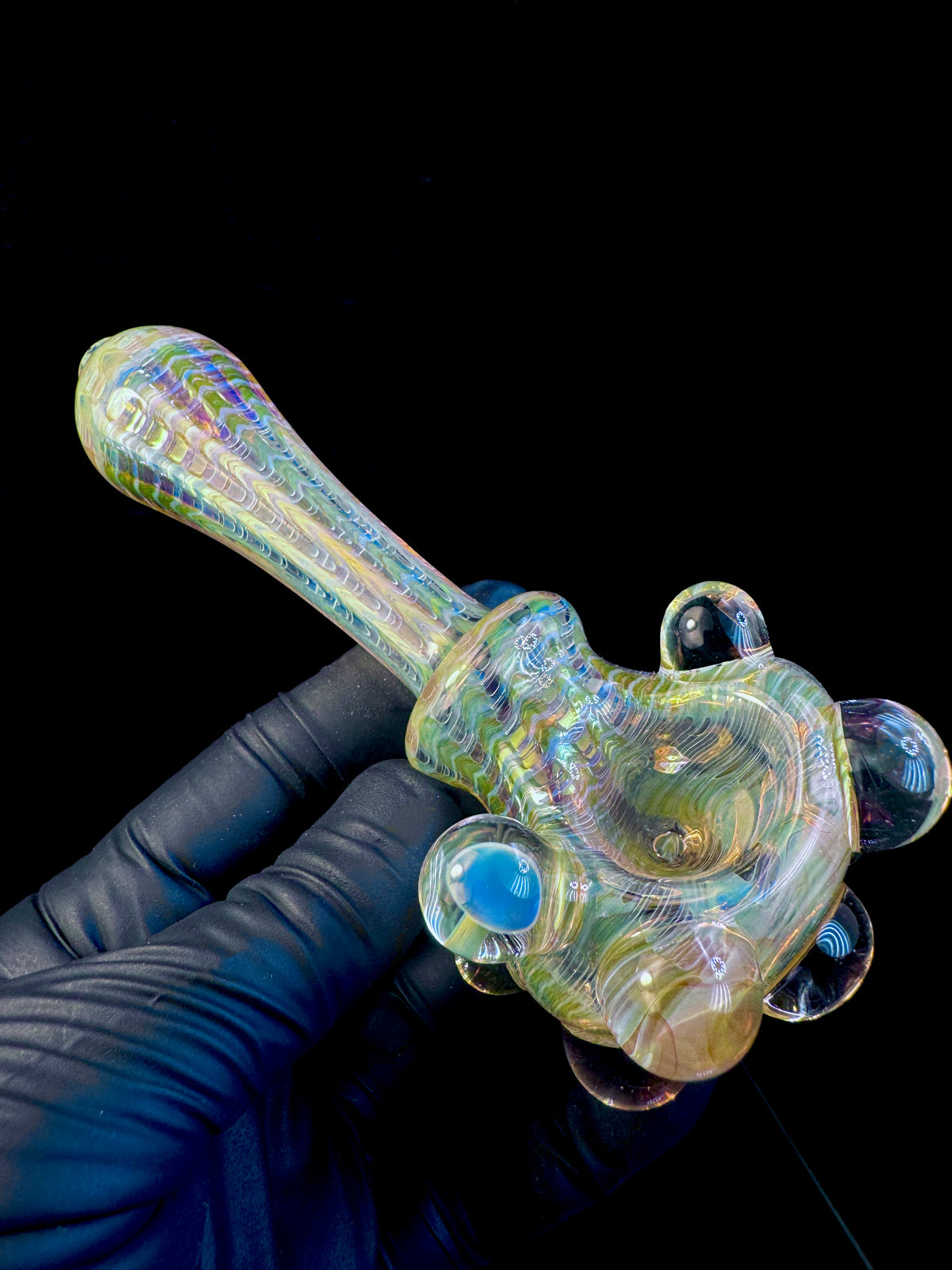 Golden dark web mushroom spoon