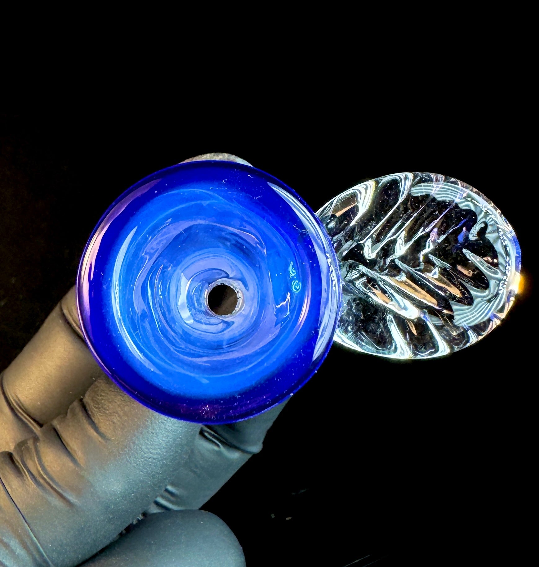 14mm Royal blue leaf bowl