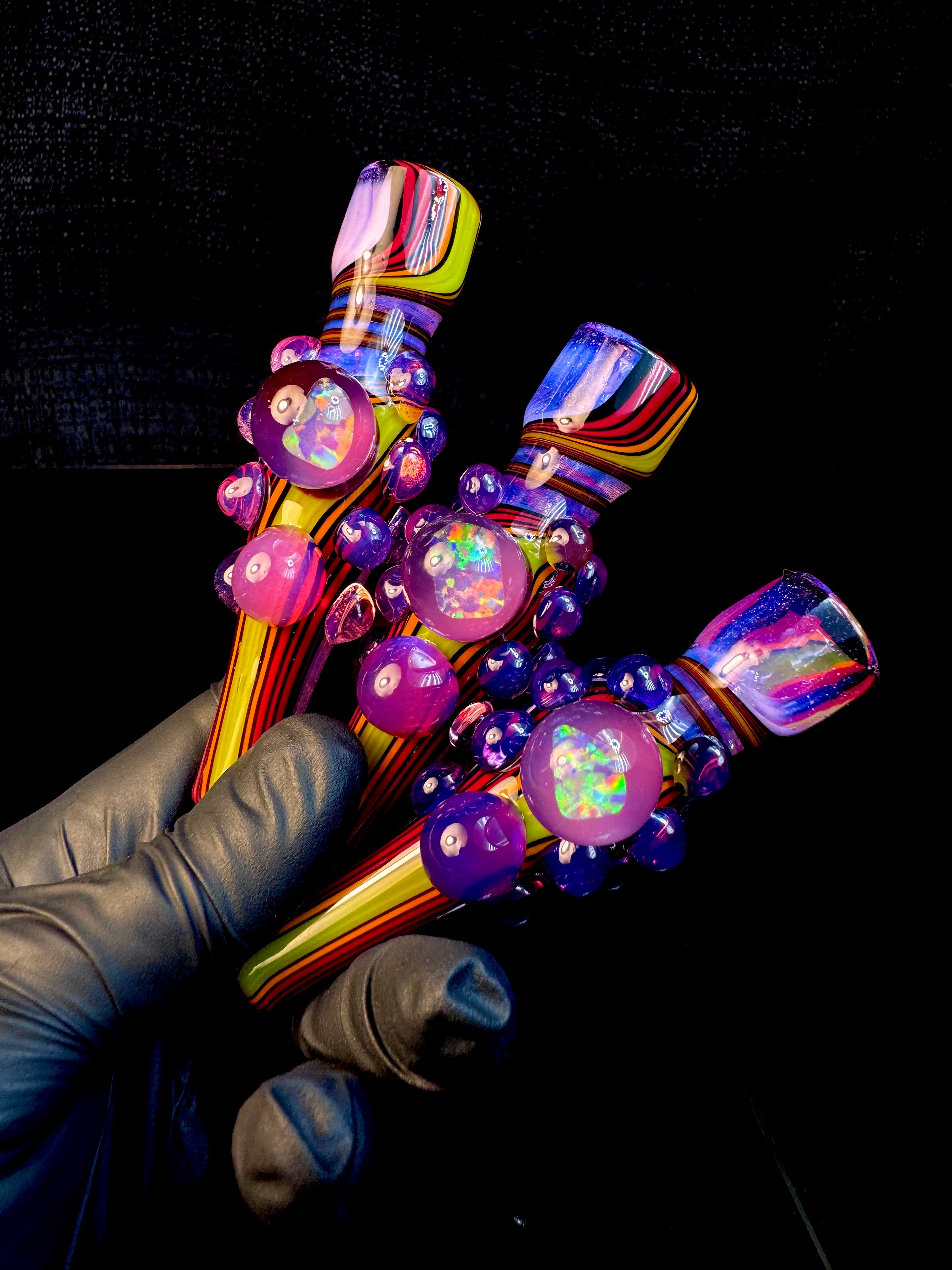 Pink slyme fire opal chillum