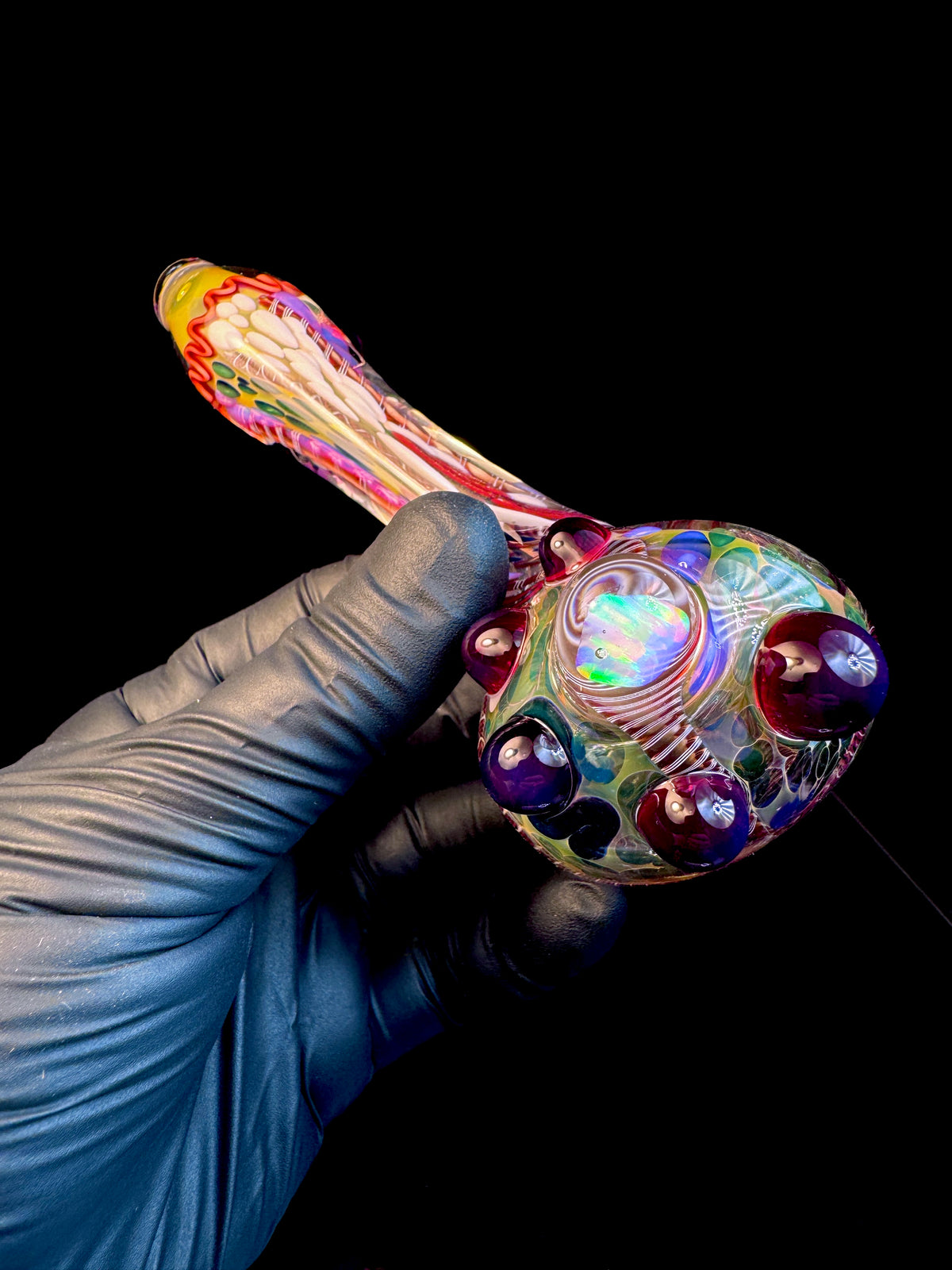 Gold fume x Pomagranite Premo Fume Cane Spoon