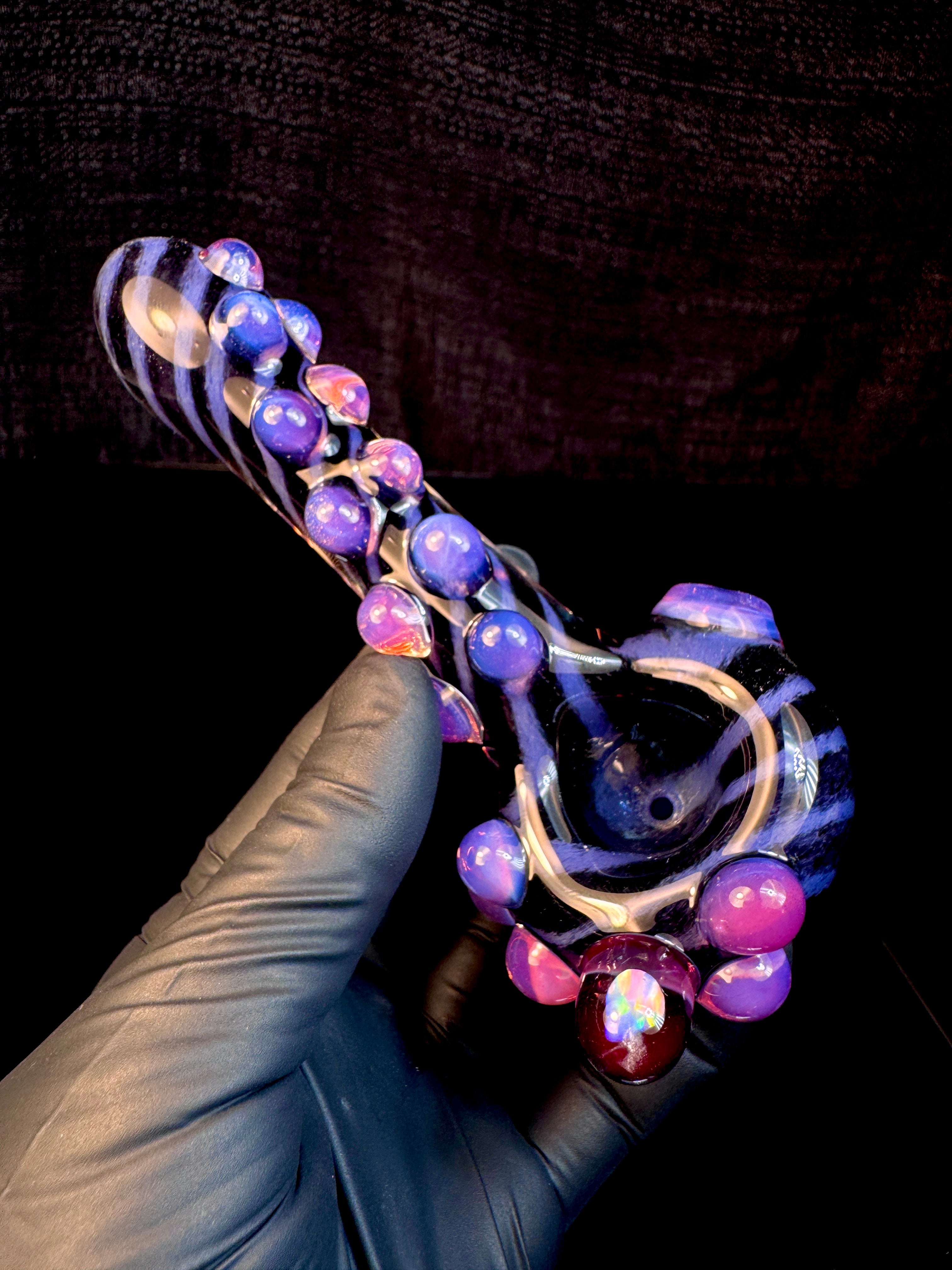 Cherry x jet black x dense slyme striped opal pipe (Copy)