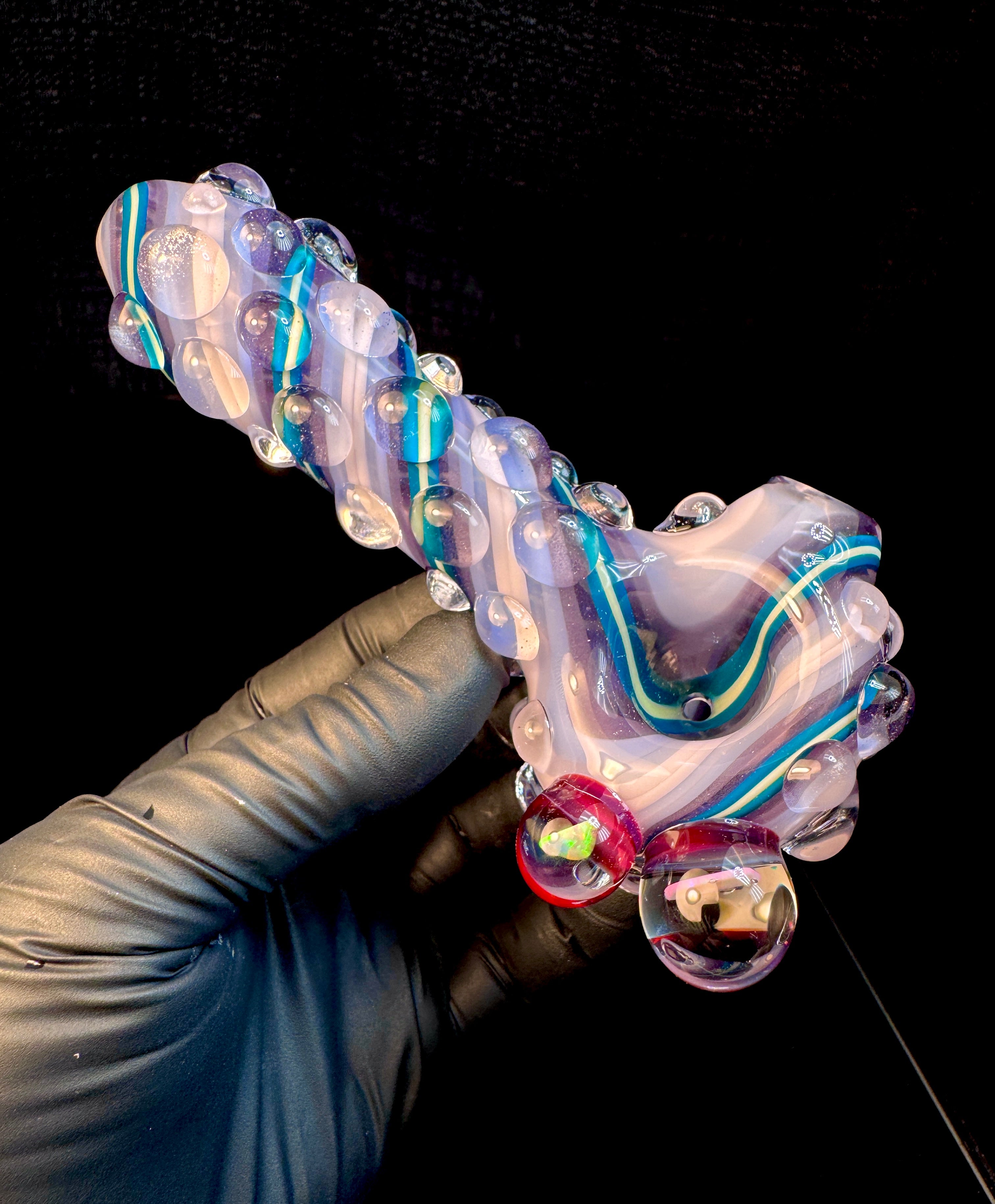 Twisted opal spoon