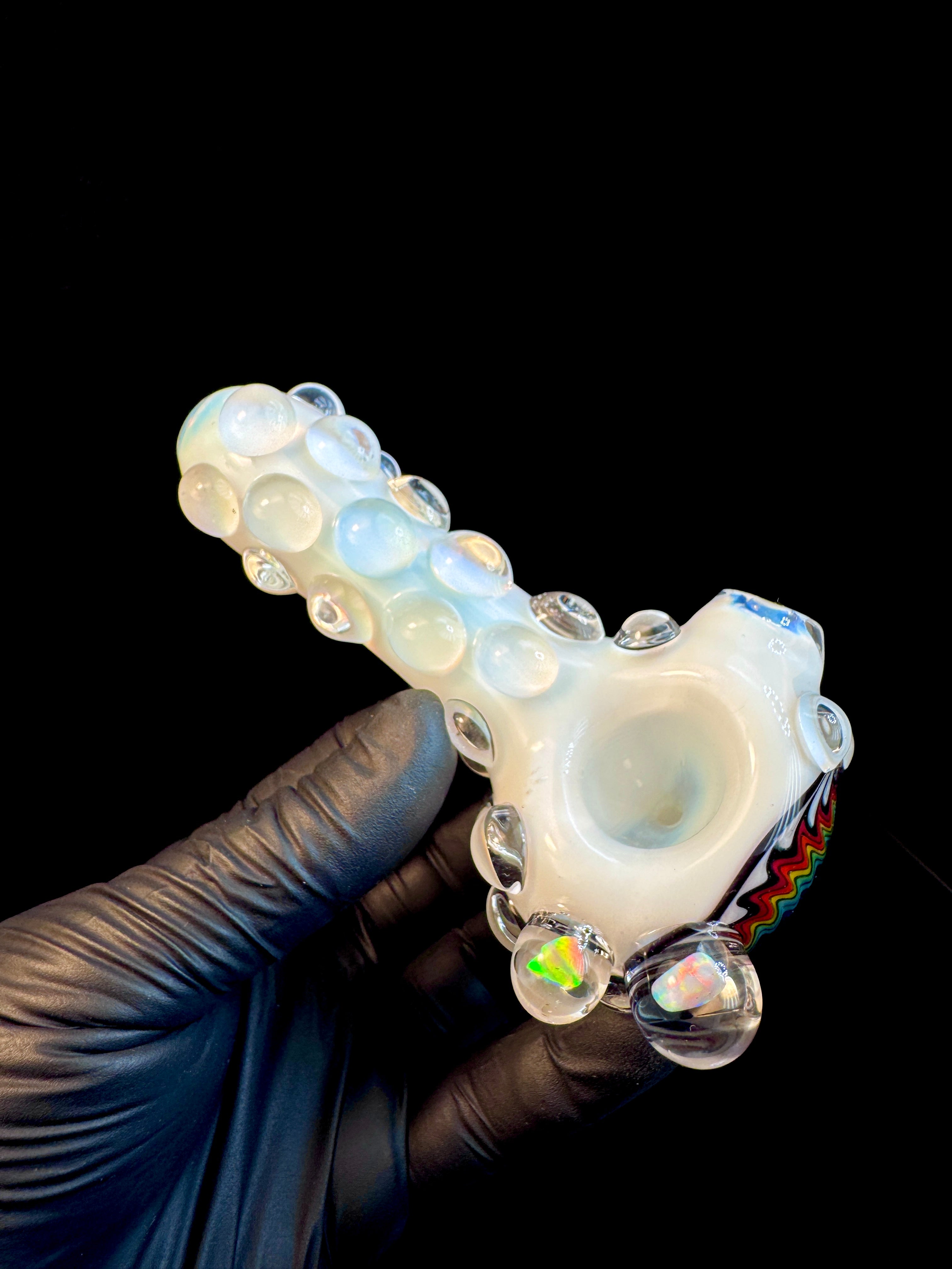 Star white wigwag opal pipe