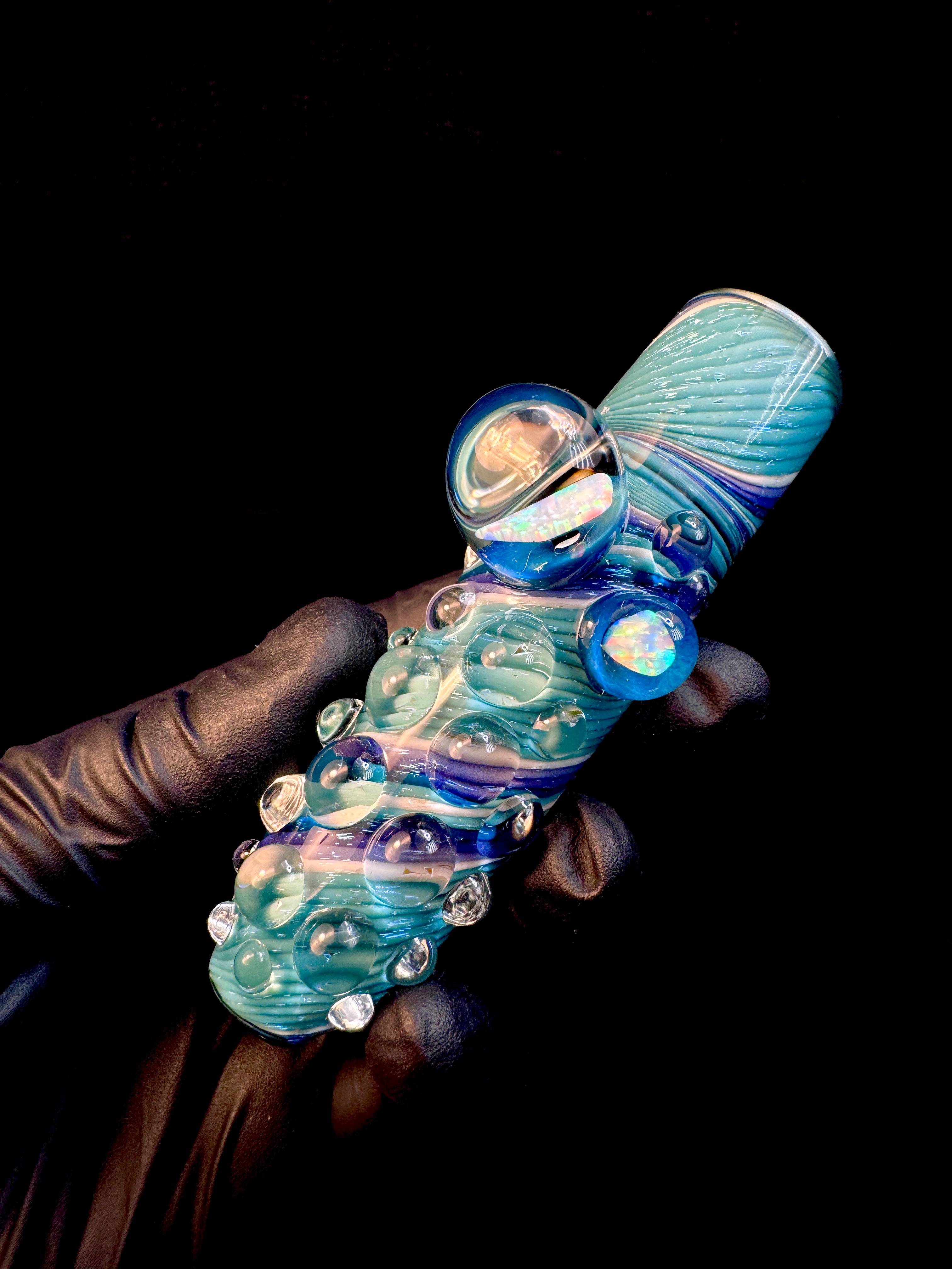 Twisted opal chillum